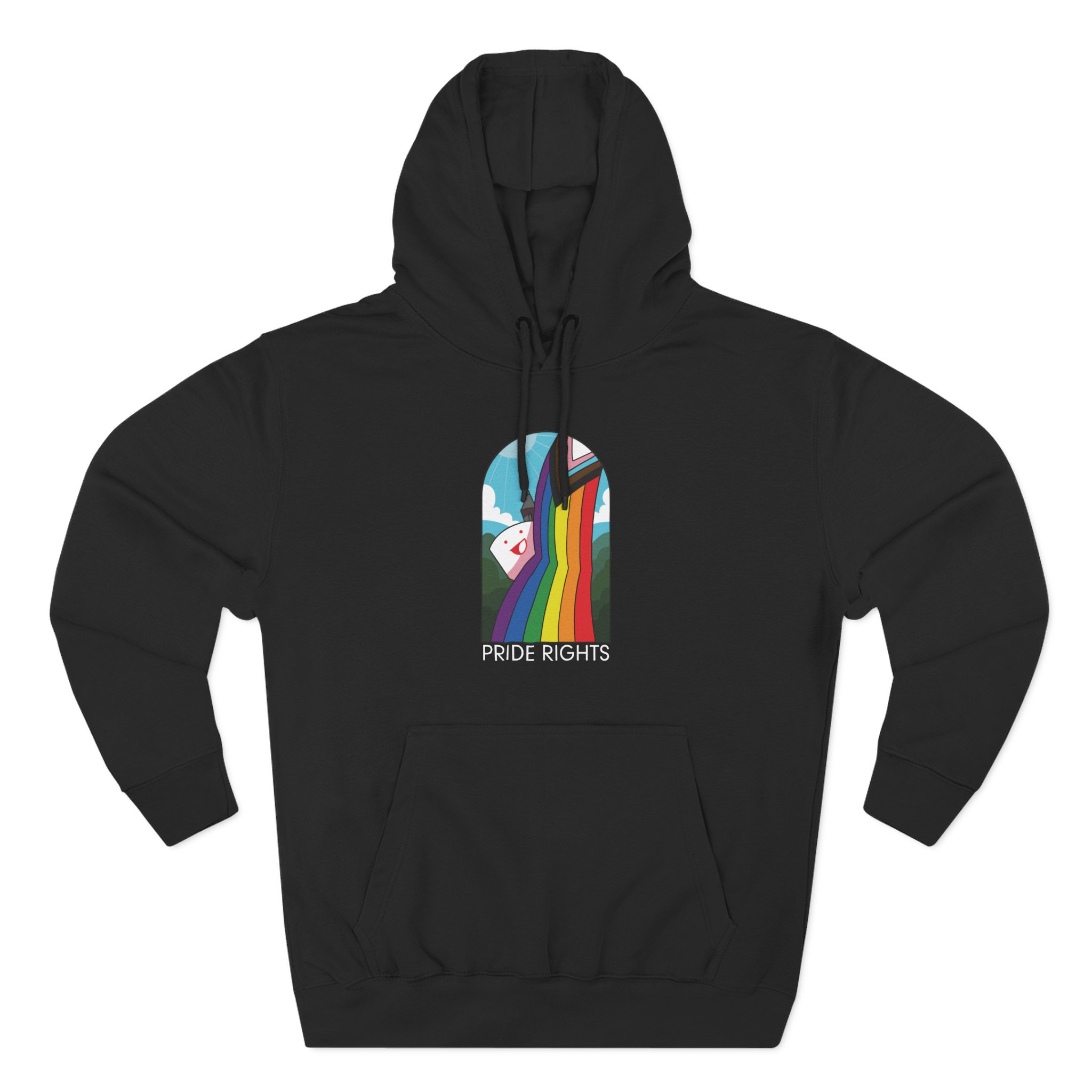 Drawfee Pride Rights Three-Panel Fleece Hoodie