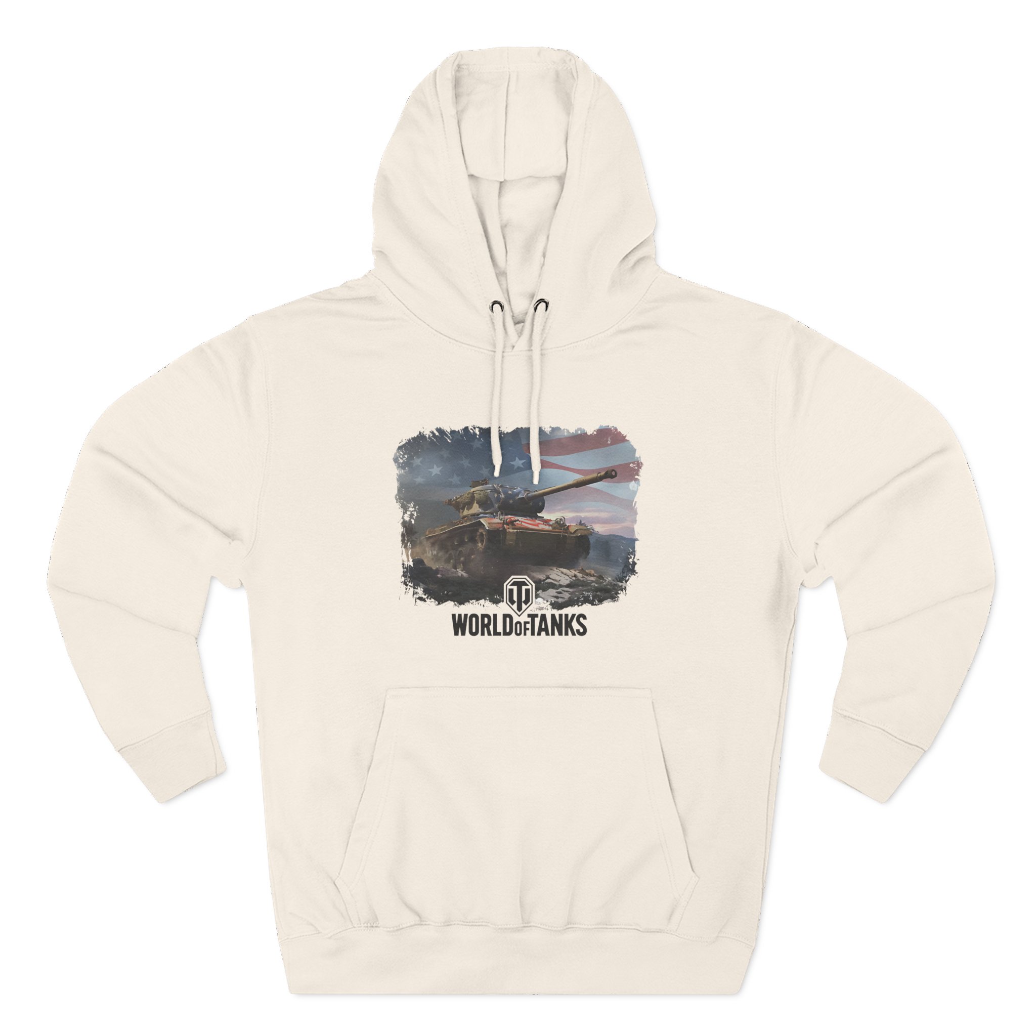 World of Tank Wot July 4th T78 Three-Panel Fleece Hoodie