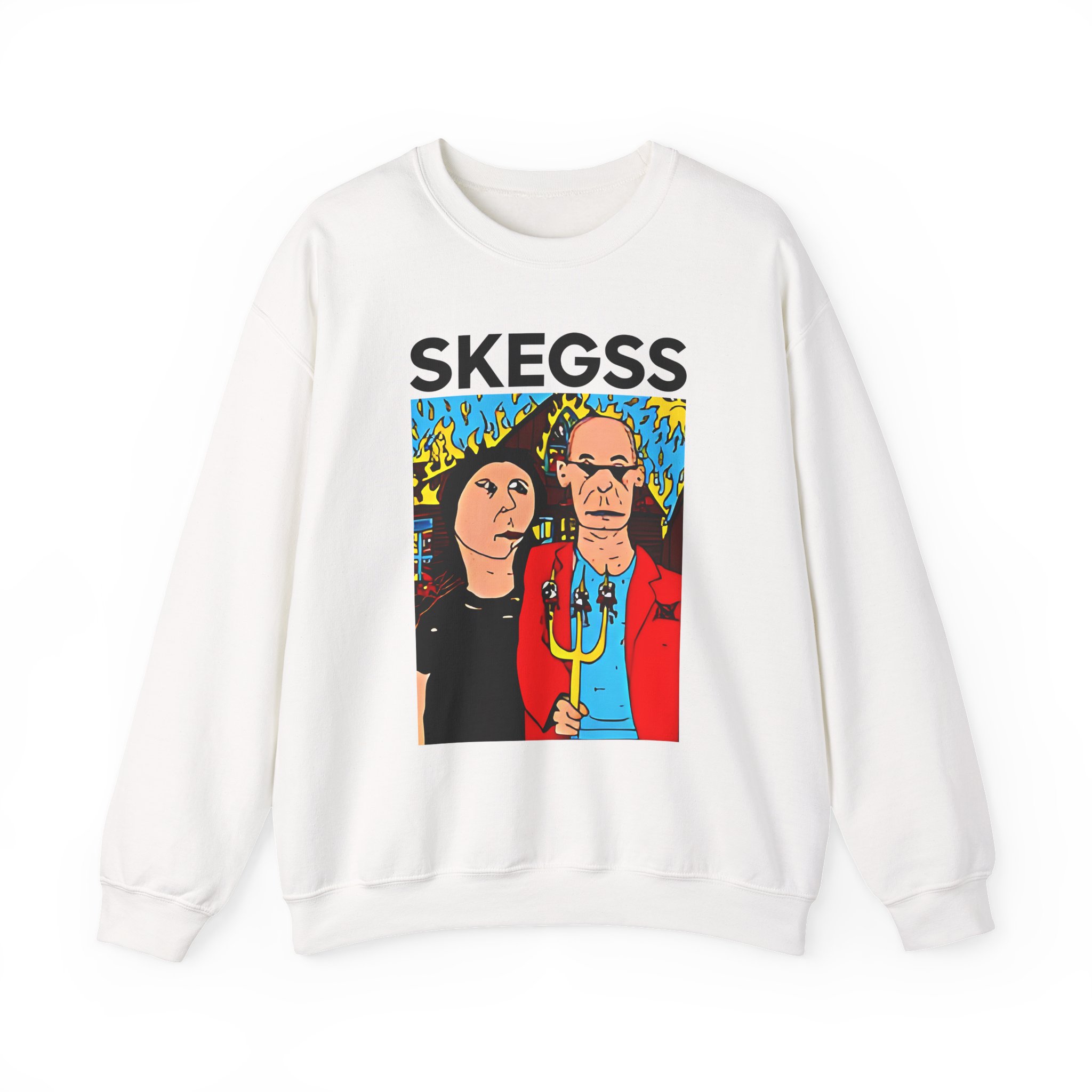 Skegss Gothic America Unisex Heavy Blendâ„¢ Crewneck Sweatshirt