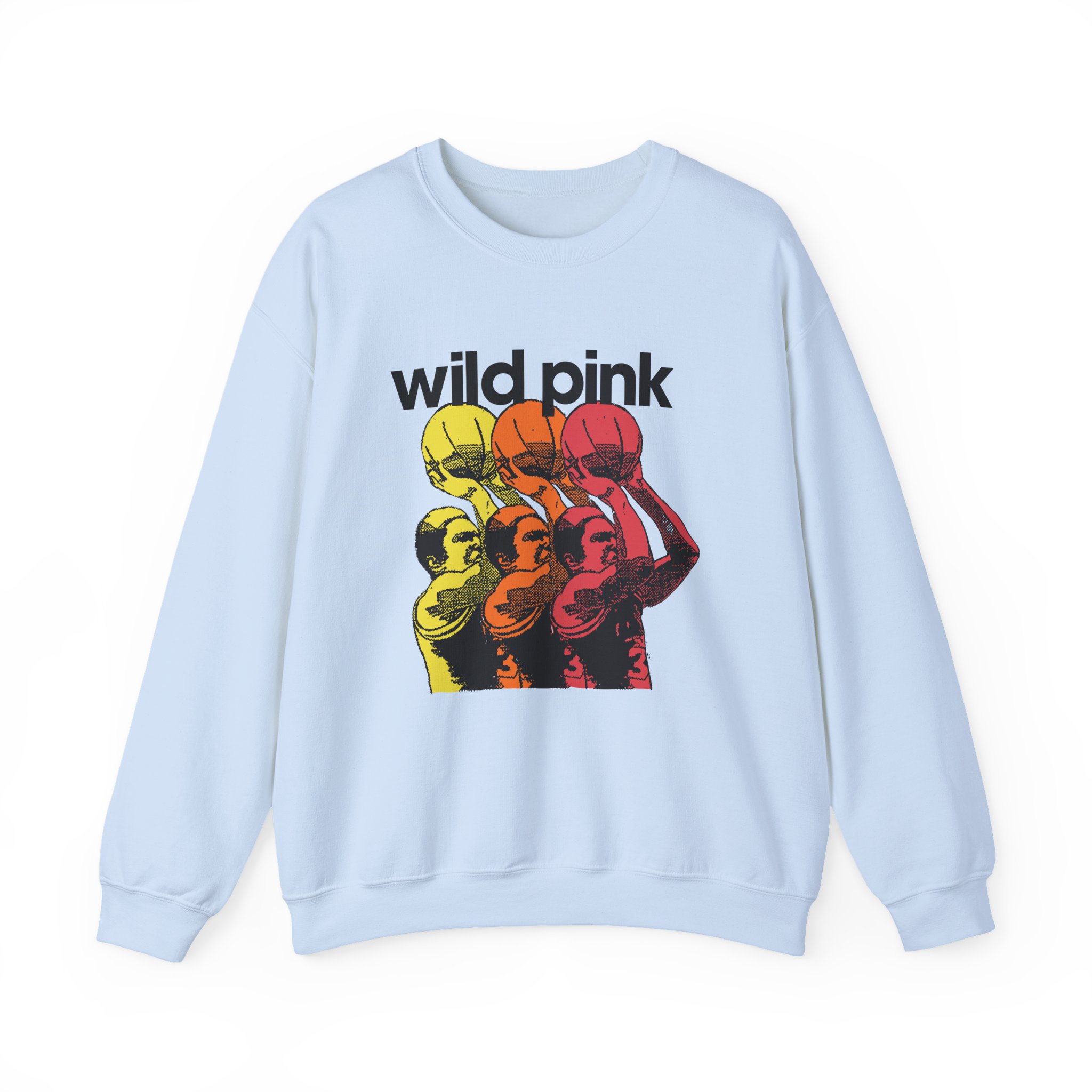 Wild Pink Basketball Unisex Heavy Blendâ„¢ Crewneck Sweatshirt