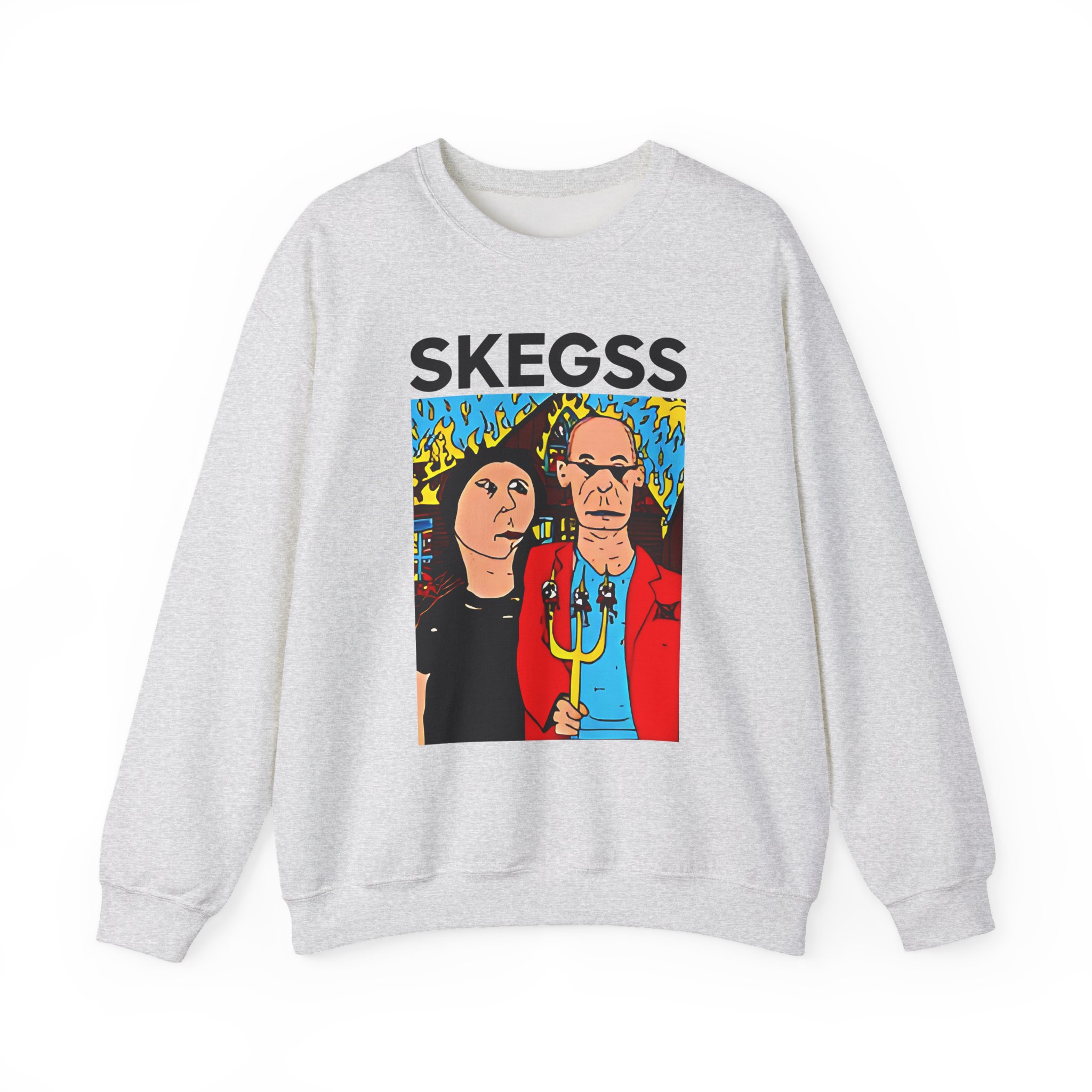 Skegss Gothic America Unisex Heavy Blendâ„¢ Crewneck Sweatshirt