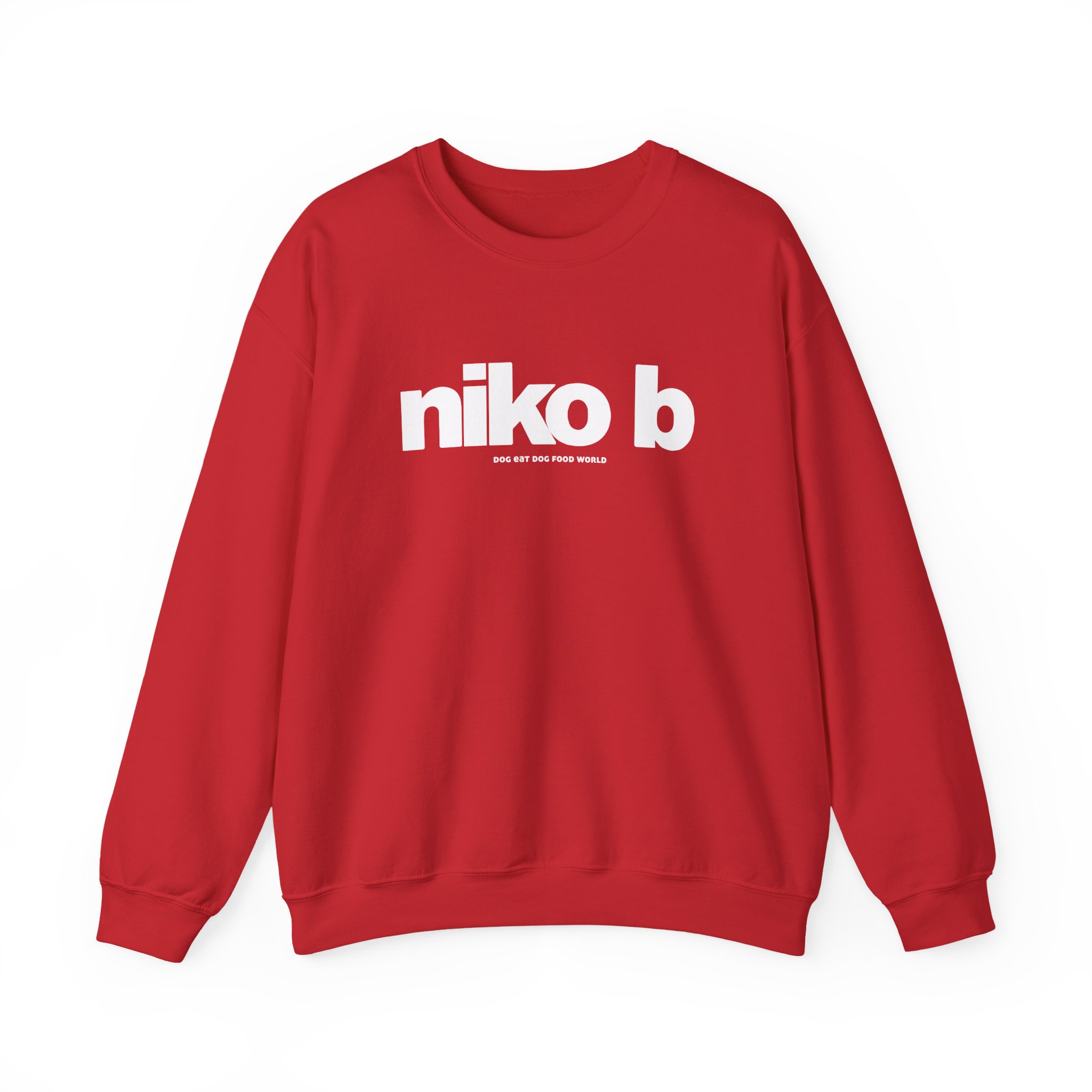 Niko B Dog Eat Dog Food World Unisex Heavy Blend Crewneck Sweatshirt