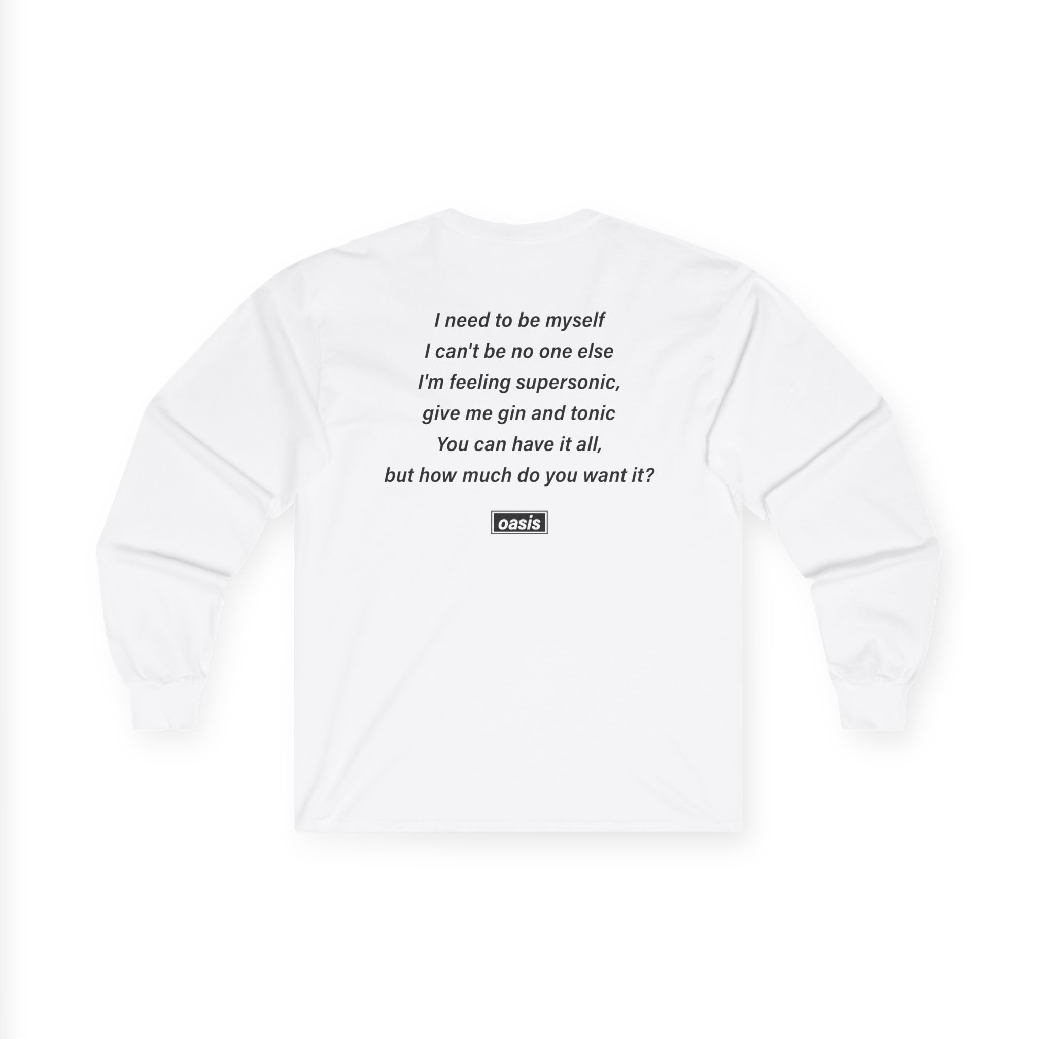 Oasis Supersonic Unisex Ultra Cotton Long Sleeve Tee