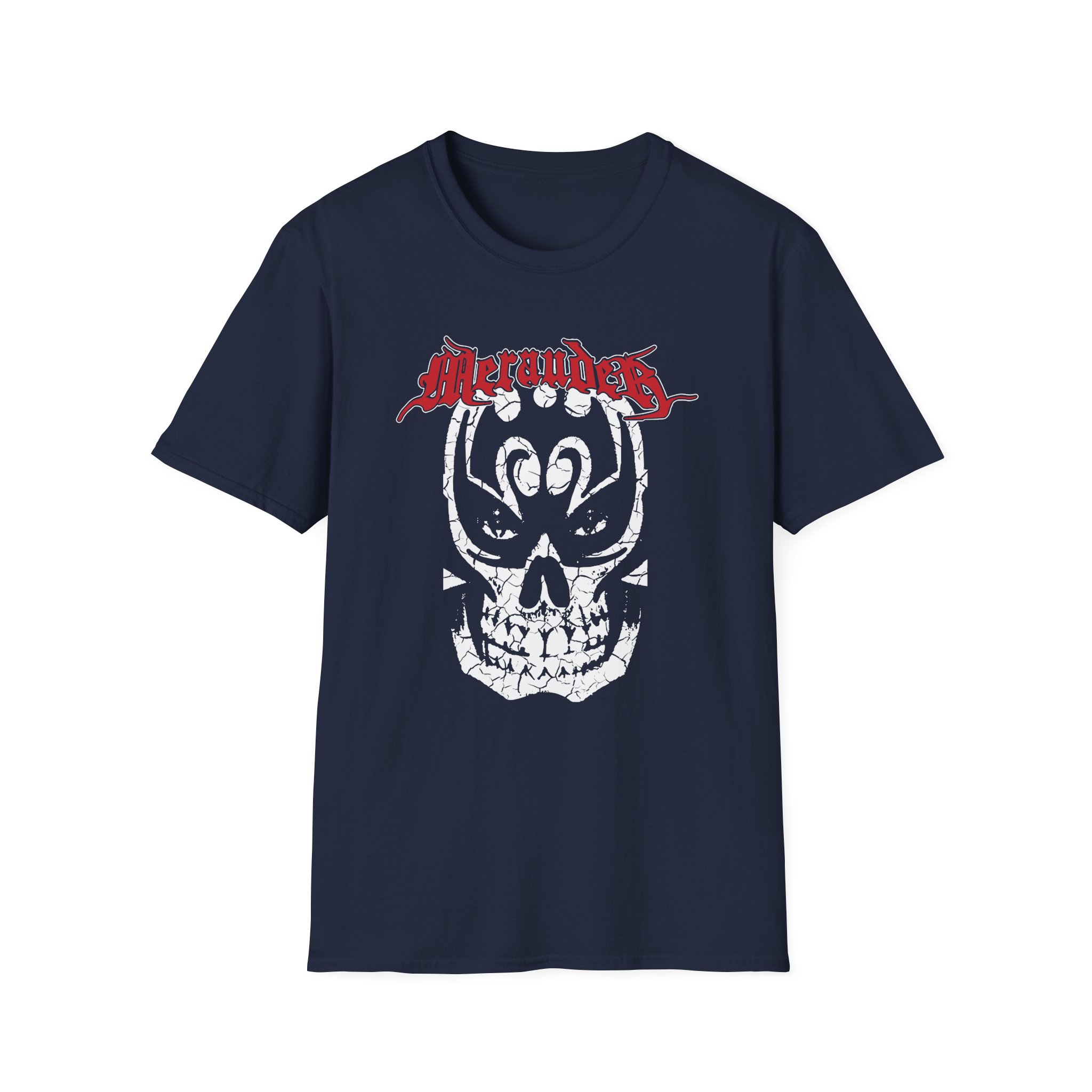 Merauder Cracked Skull Unisex Softstyle T-Shirt