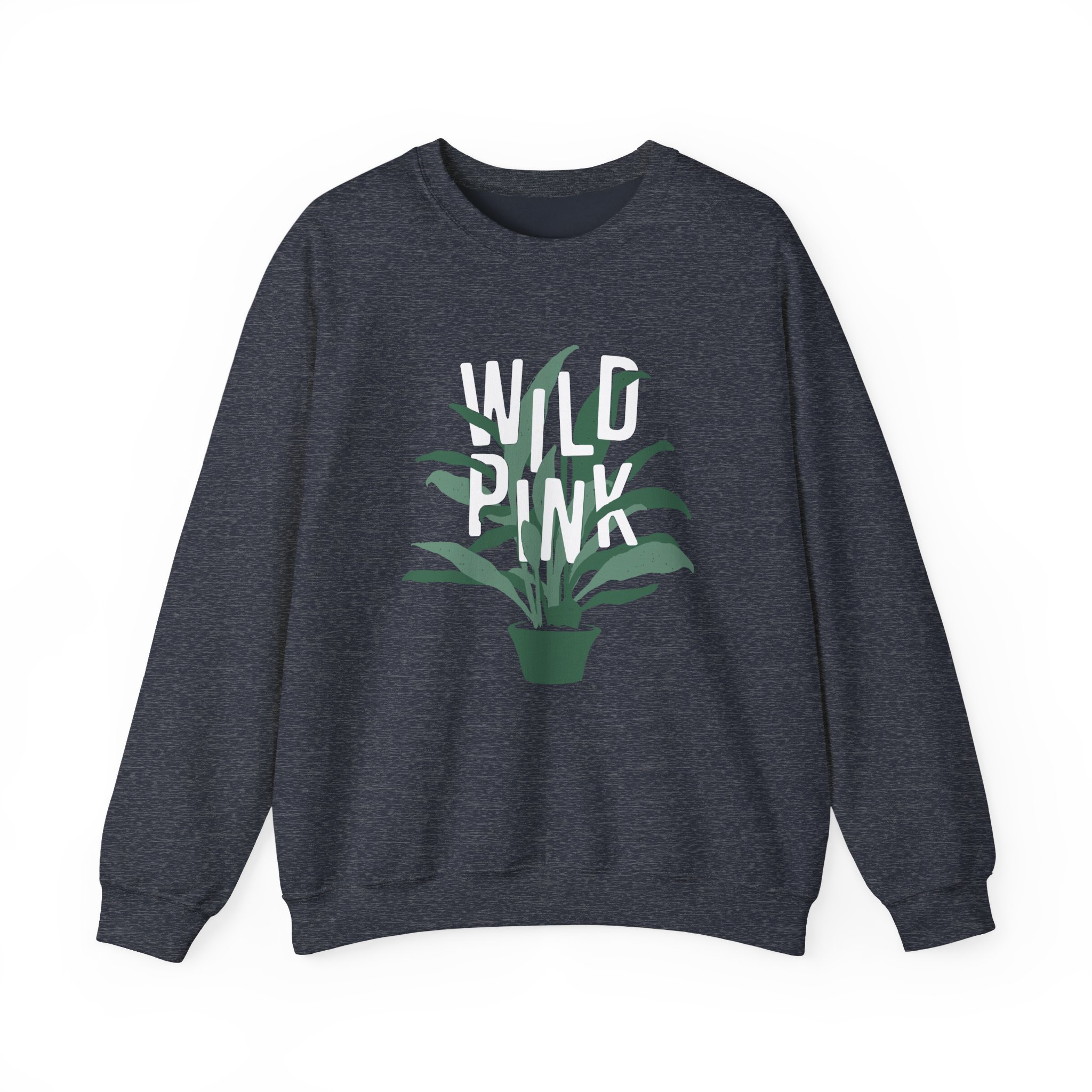 Wild Pink House Plant Unisex Heavy Blendâ„¢ Crewneck Sweatshirt