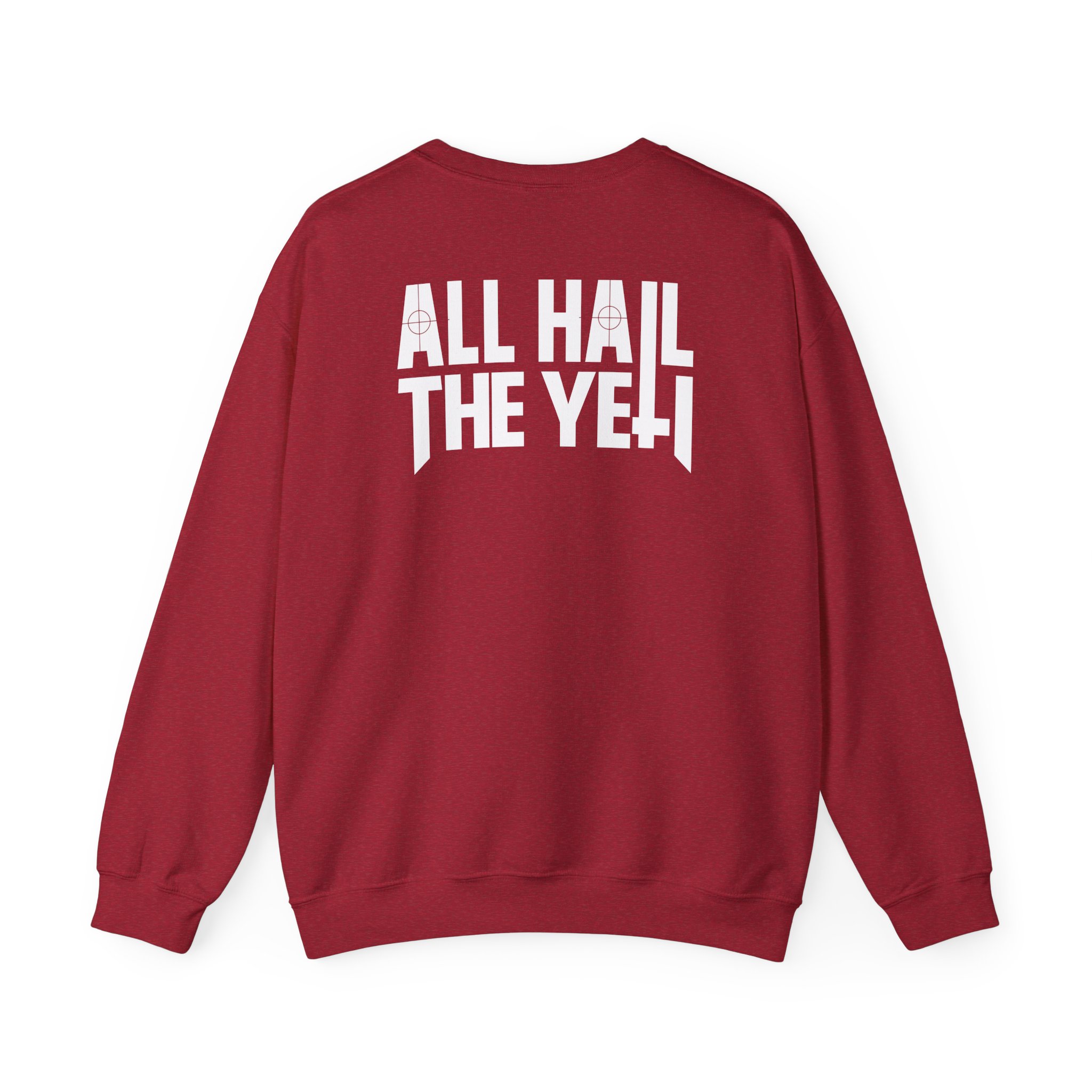 All Hail the Yeti Side Logo Unisex Heavy Blendâ„¢ Crewneck Sweatshirt