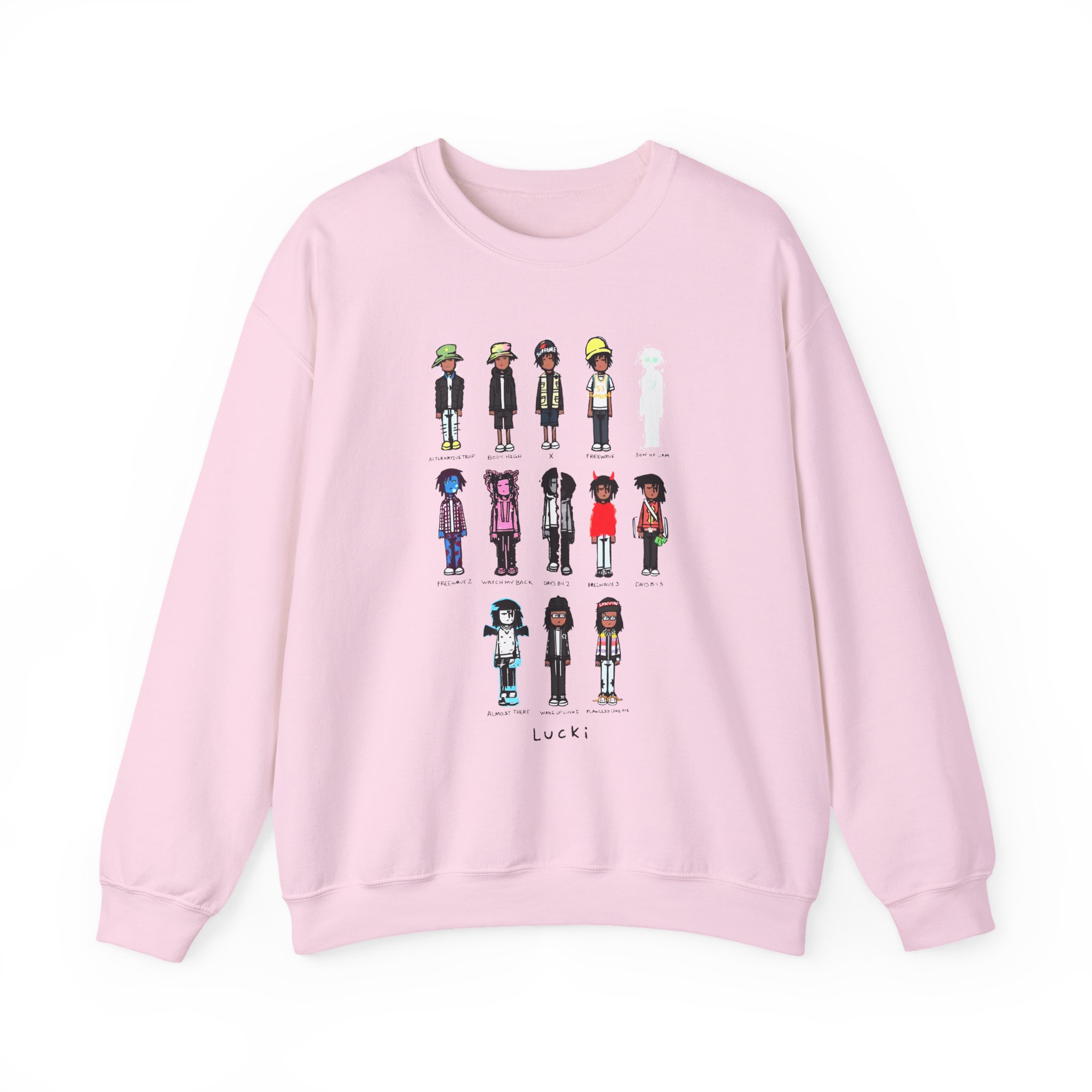 Lucki Eck$ Discography Evolution Unisex Heavy Blendâ„¢ Crewneck Sweatshirt