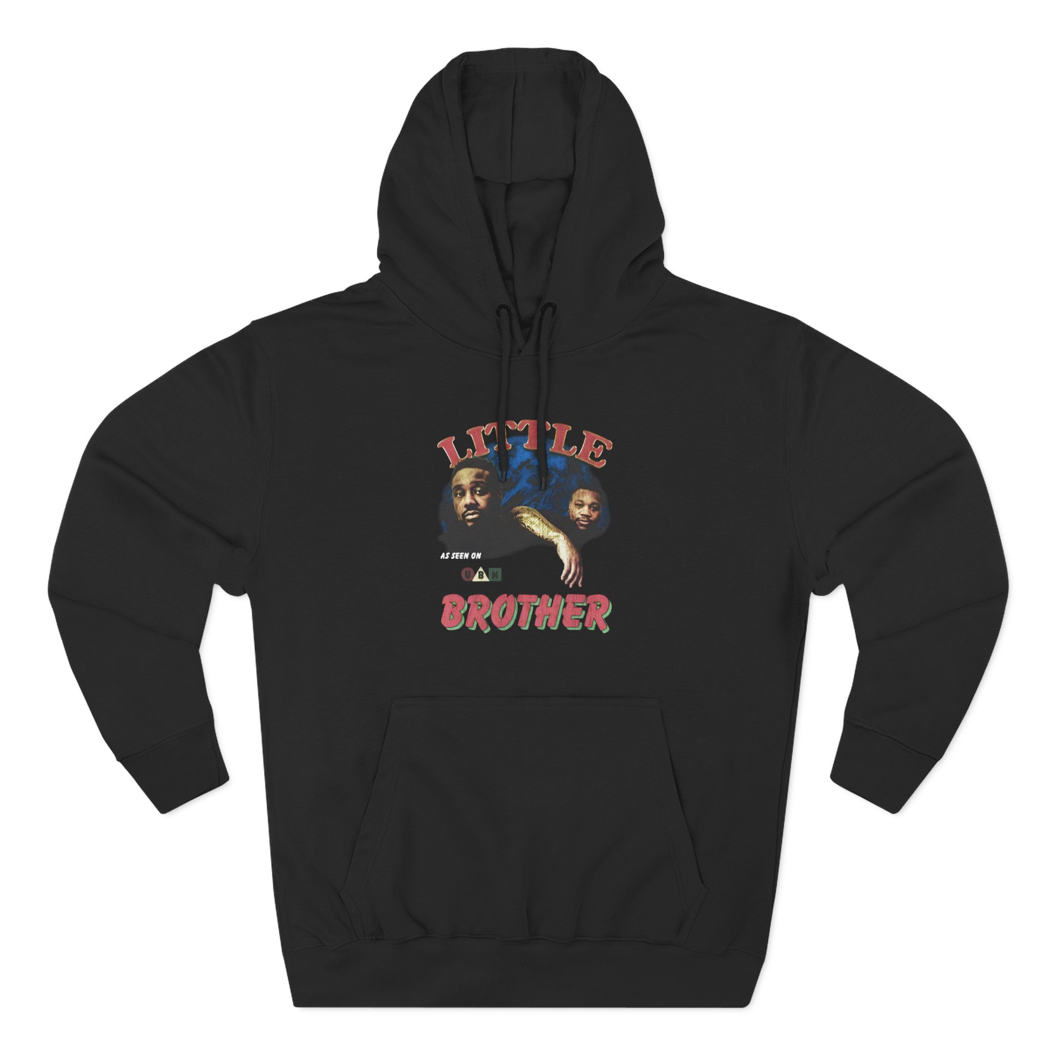 Little Brother Vintage Photo Three-Panel Fleece Hoodie