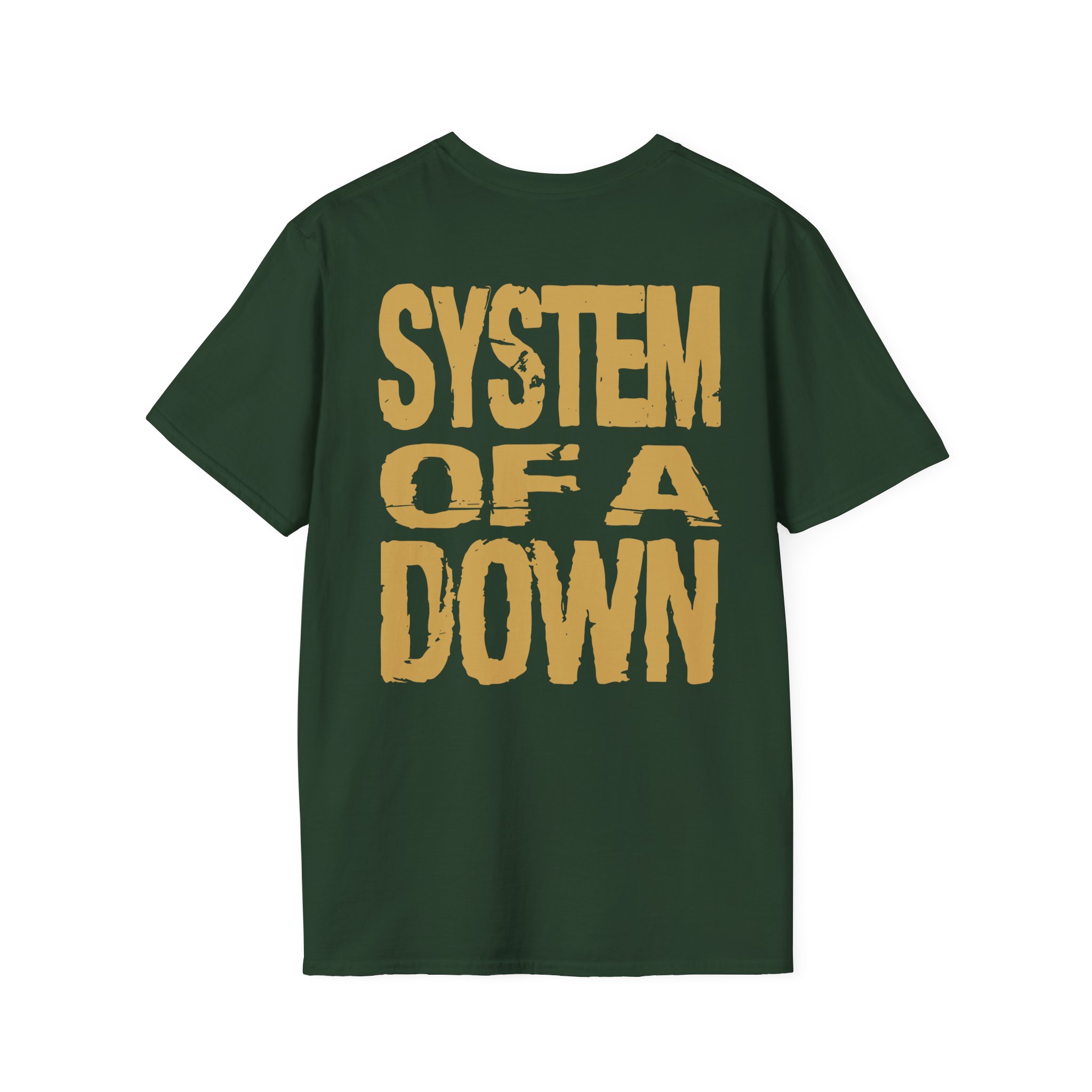 System of a Down Gold Hand Unisex Softstyle T-Shirt