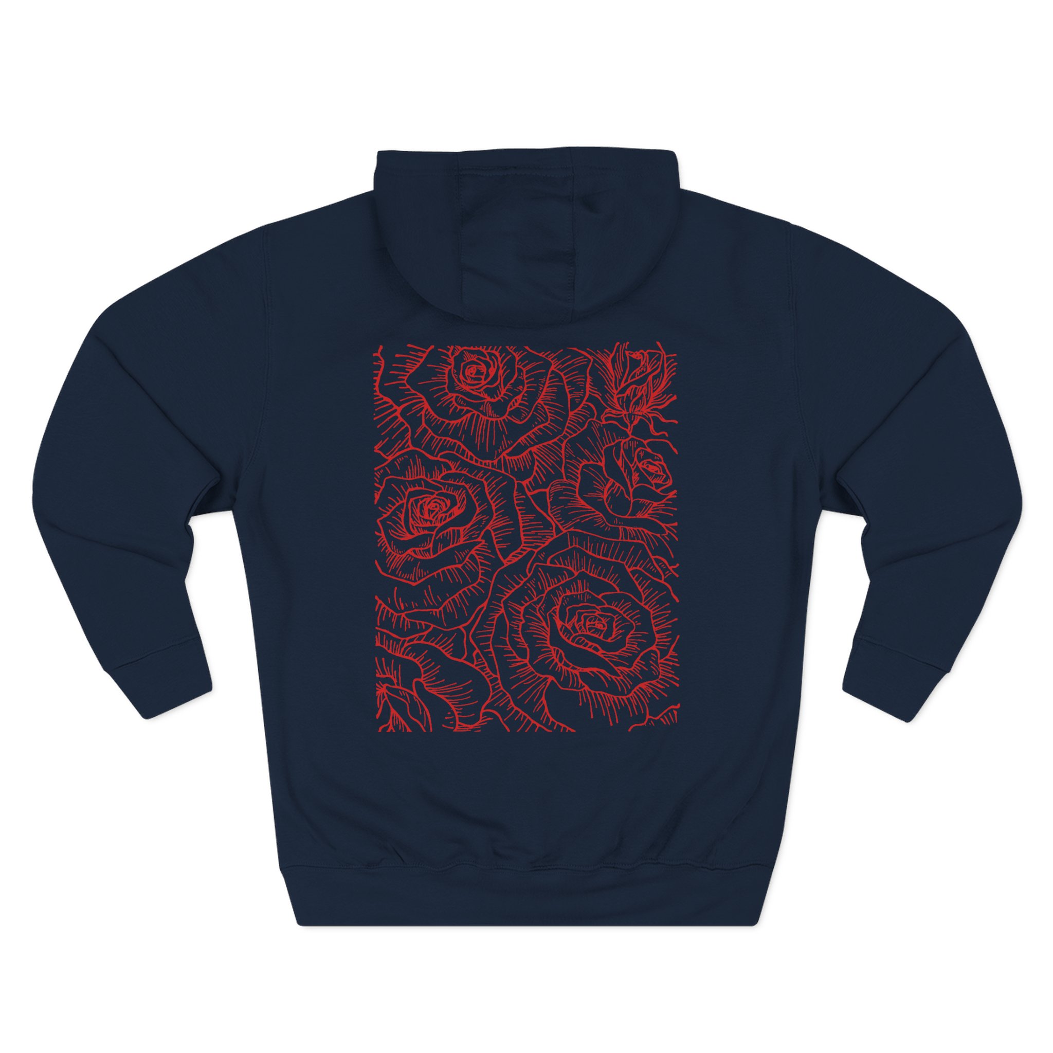 Ceremony Red Roses Three-Panel Fleece Hoodie