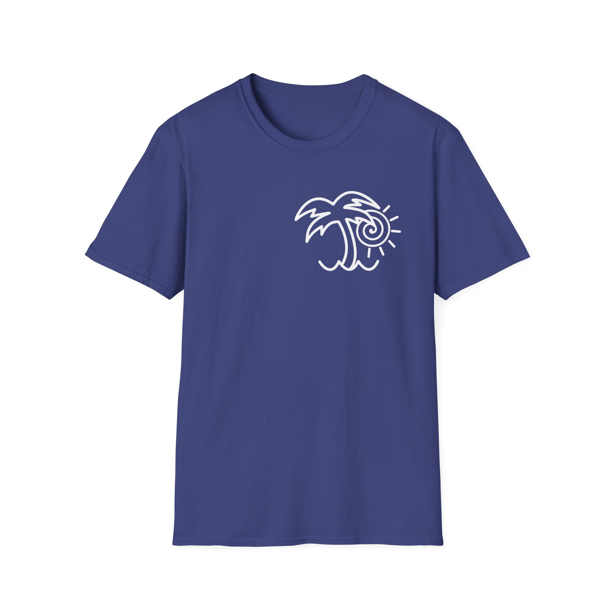 Chon Palm Tree Blue Dip Dye Unisex Softstyle T-Shirt