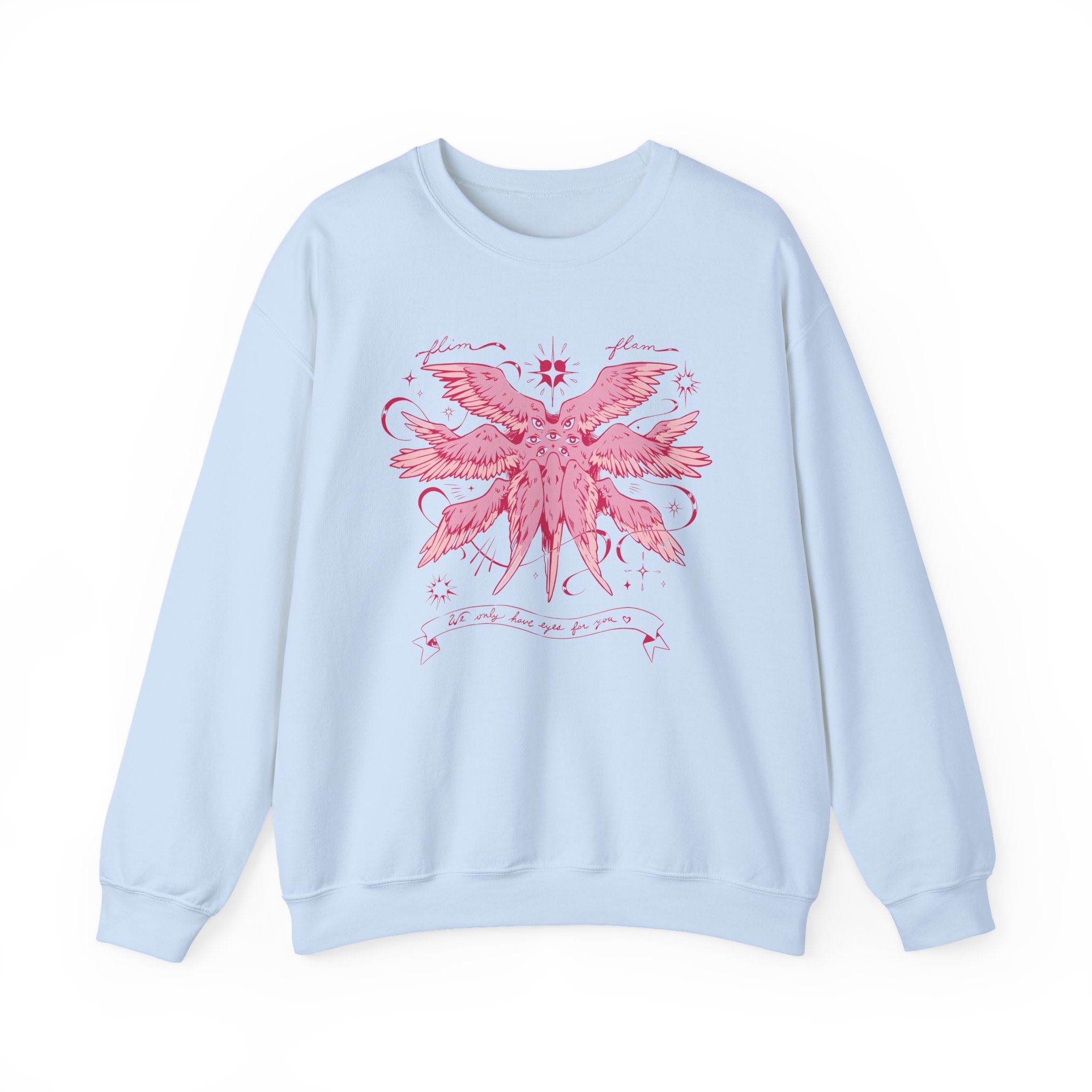 Flamingo Flim Flam Angel Unisex Heavy Blendâ„¢ Crewneck Sweatshirt