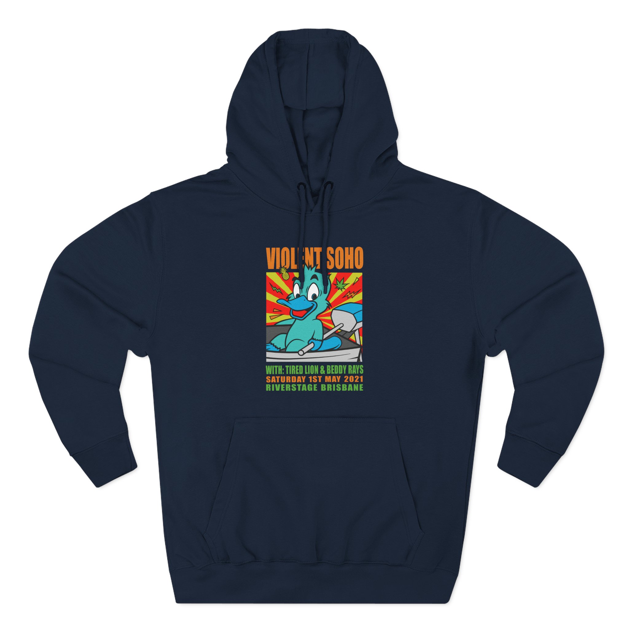 Violent Soho Event Poster Three-Panel Fleece Hoodie