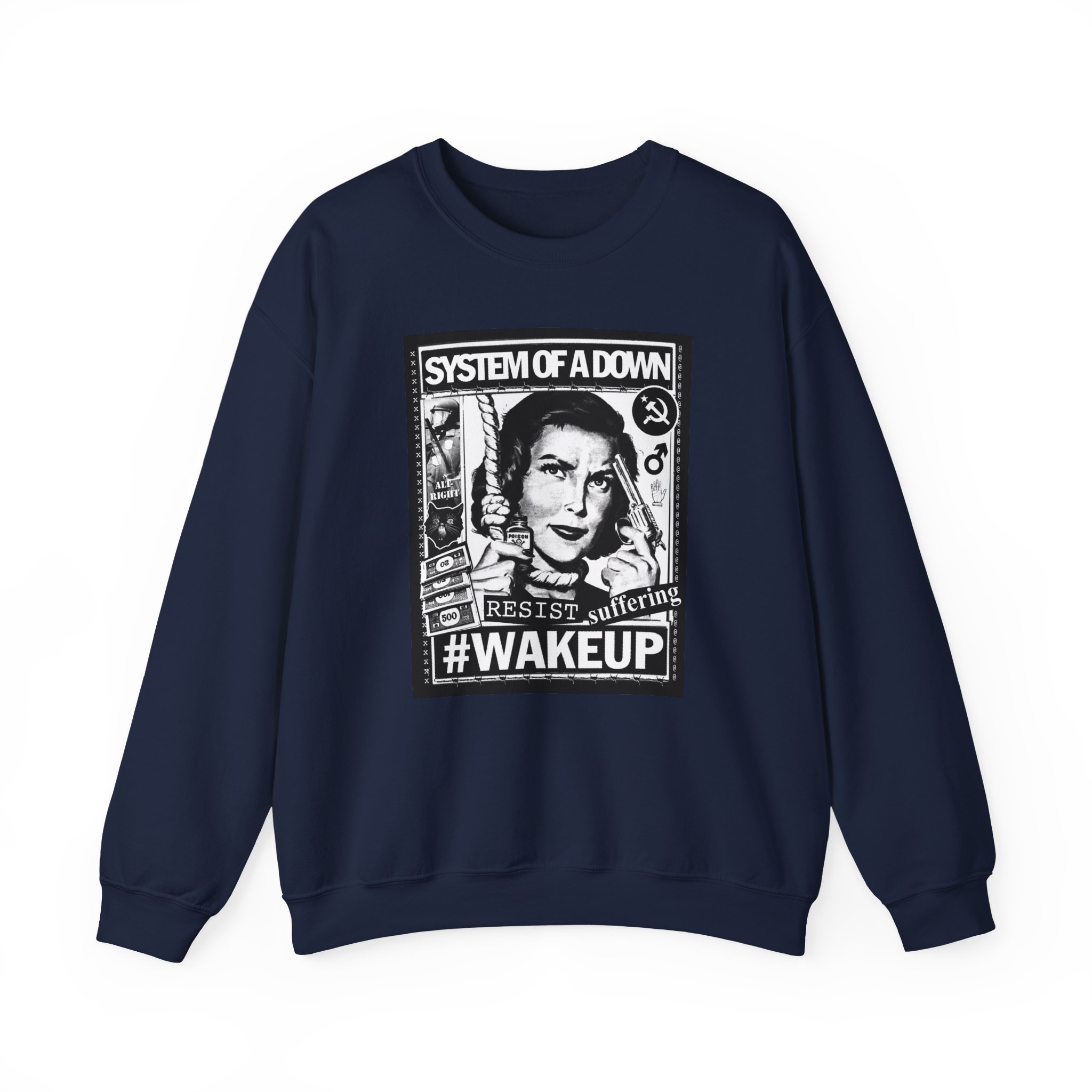 System of a Down Awake Distressed Unisex Heavy Blendâ„¢ Crewneck Sweatshirt