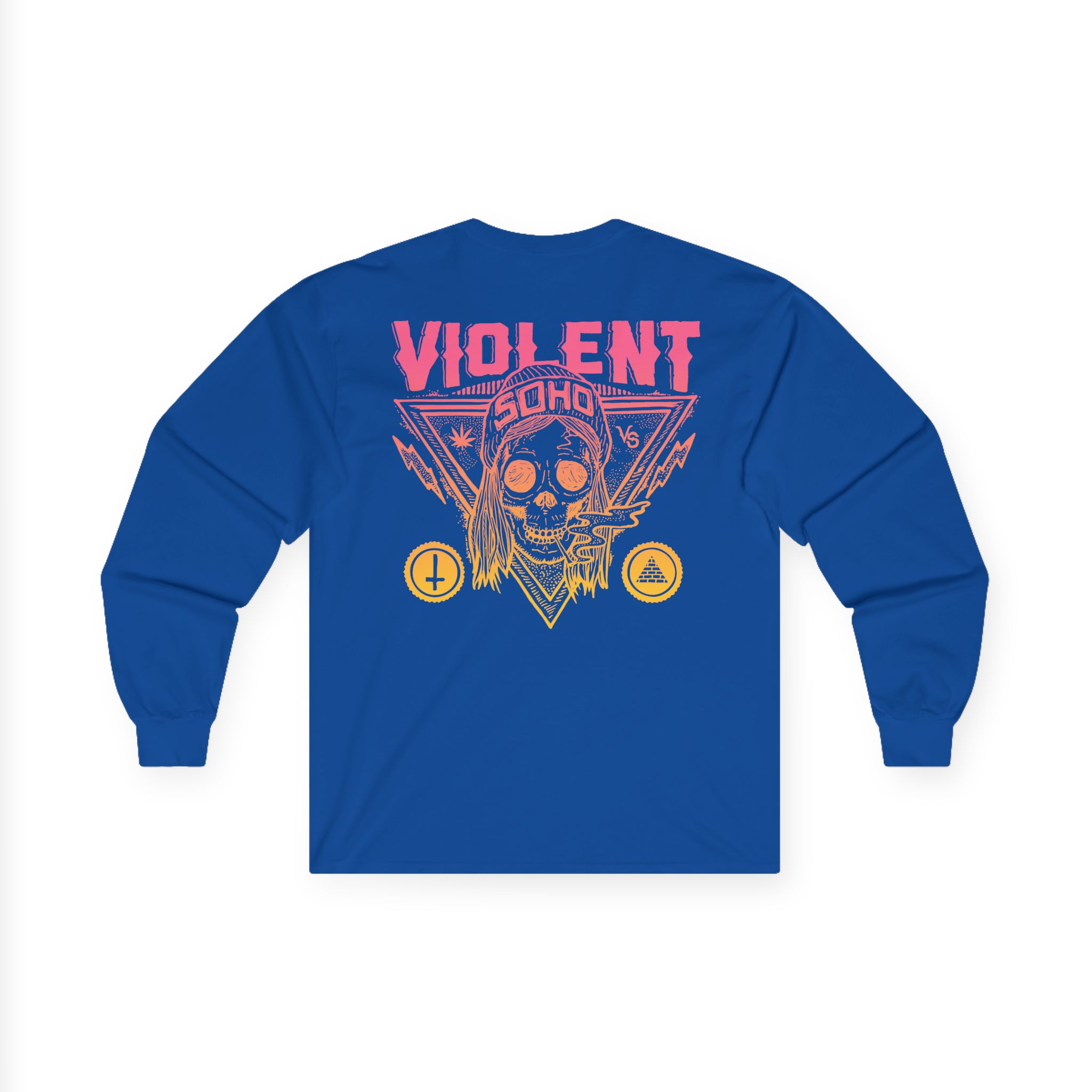 Violent Soho Blazin' Skull Gradient Unisex Ultra Cotton Long Sleeve Tee