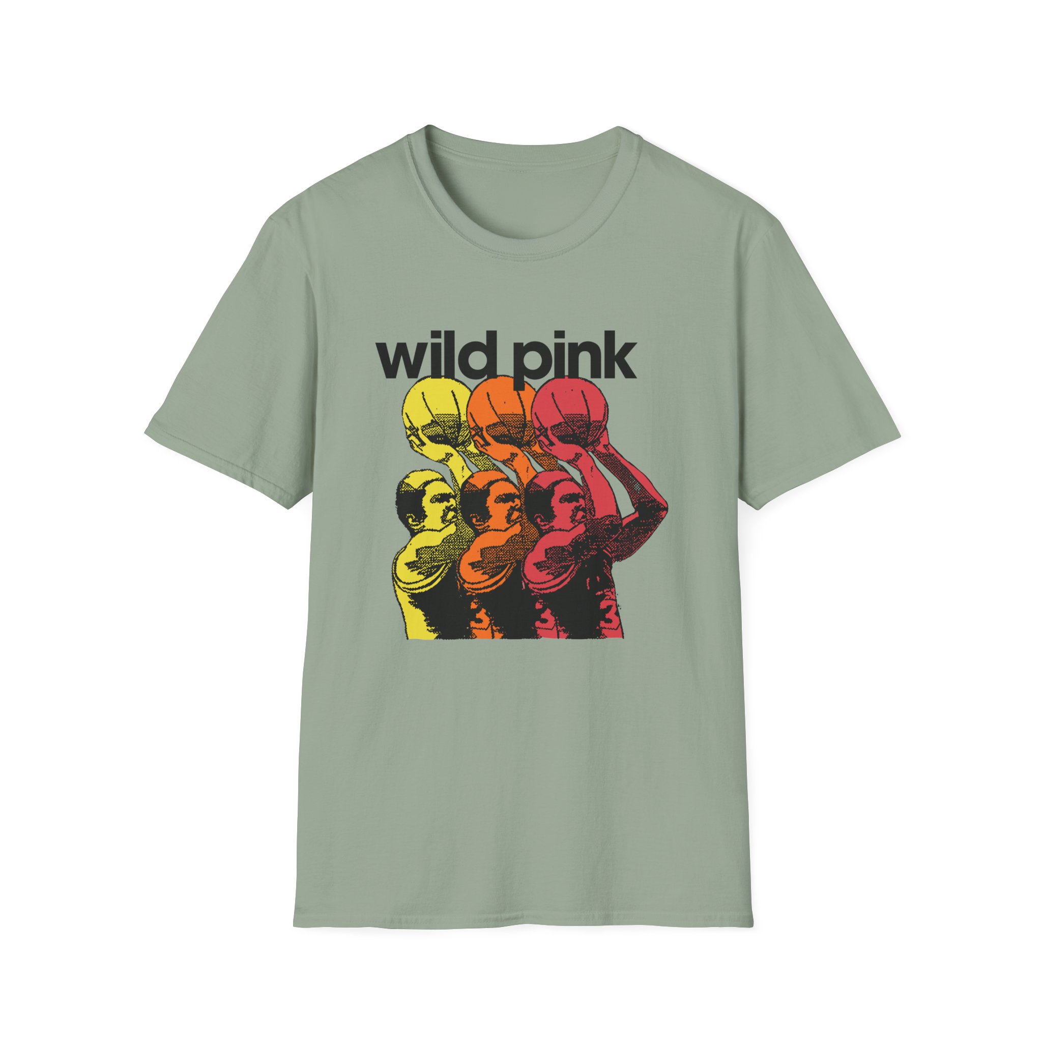 Wild Pink Basketball Unisex Softstyle T-Shirt