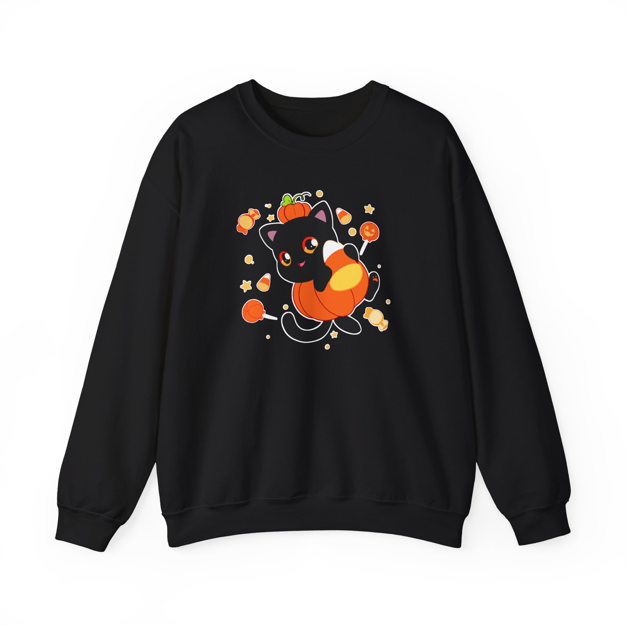 Aphmau Pumpkin Cat Unisex Heavy Blendâ„¢ Crewneck Sweatshirt