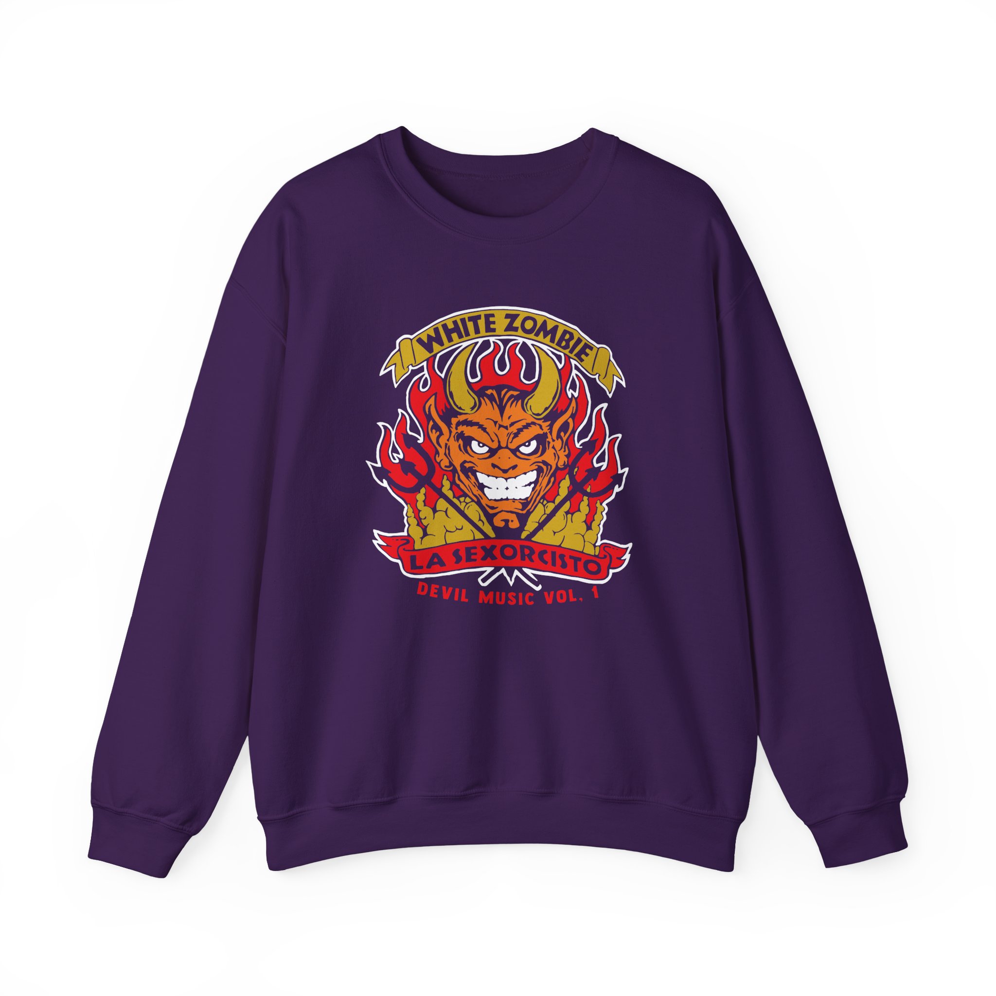 White Zombie Devil Music Unisex Heavy Blendâ„¢ Crewneck Sweatshirt