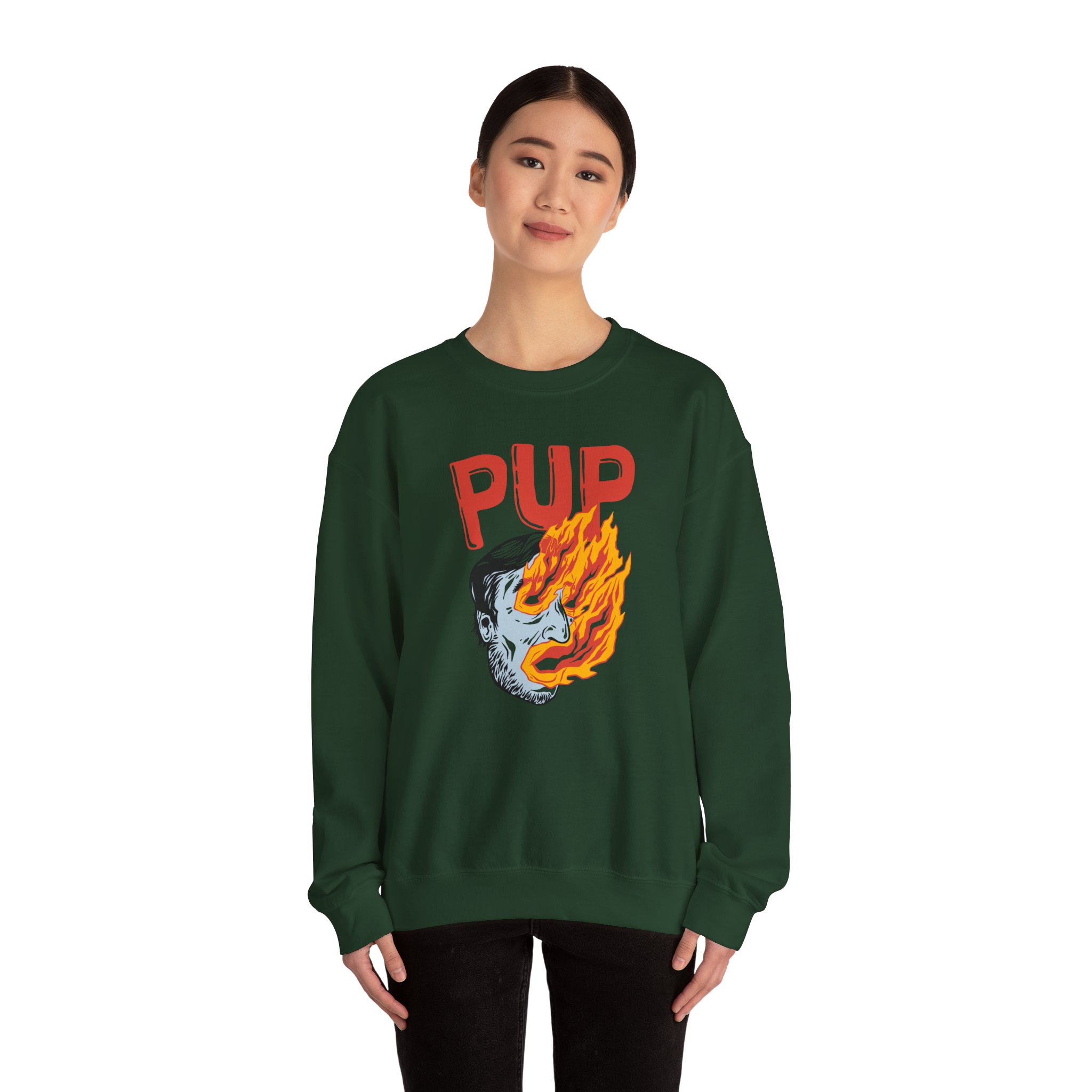 Pup I Hope the World Explodes Unisex Heavy Blend Crewneck Sweatshirt