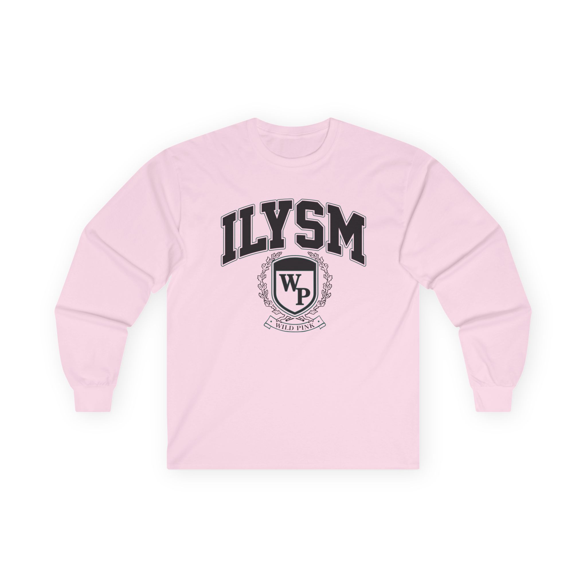Wild Pink Ilysm Crew Collegiate Unisex Ultra Cotton Long Sleeve Tee