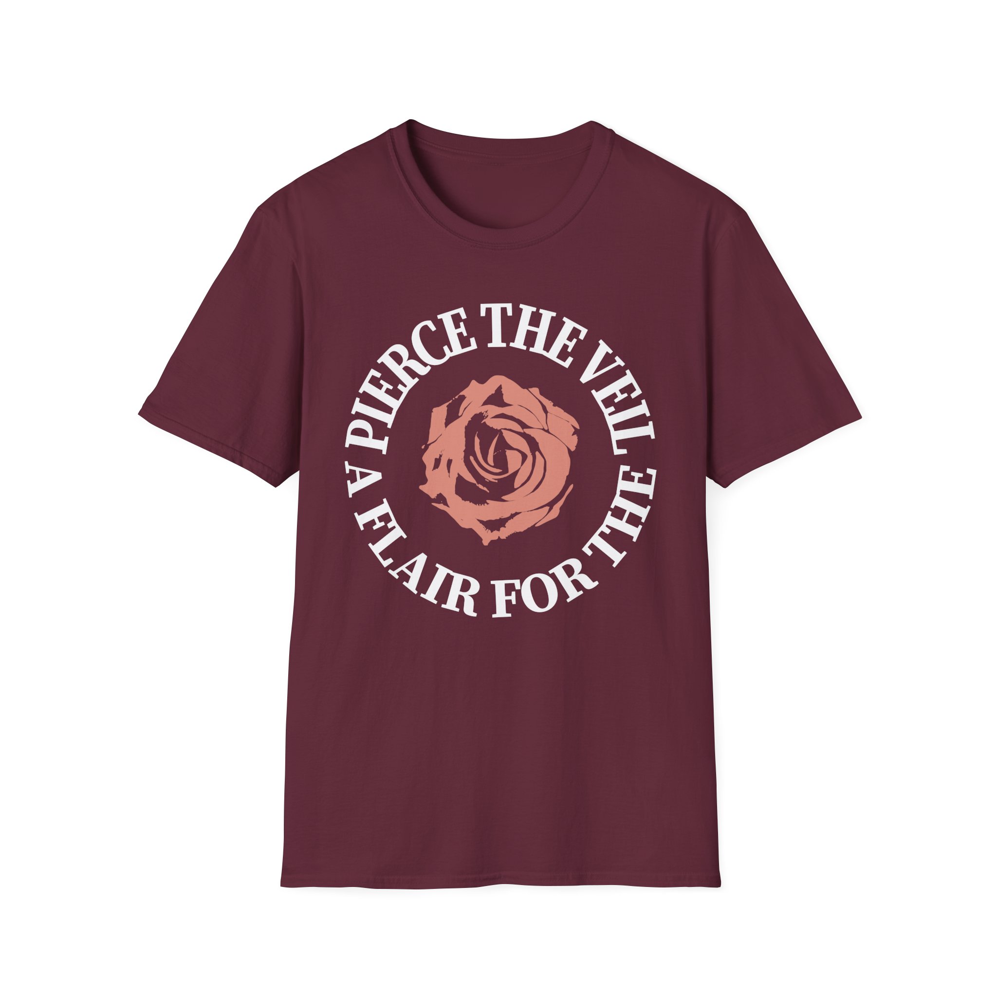 Pierce the Veil a Flair for the Dramatic Rose Unisex Softstyle T-Shirt