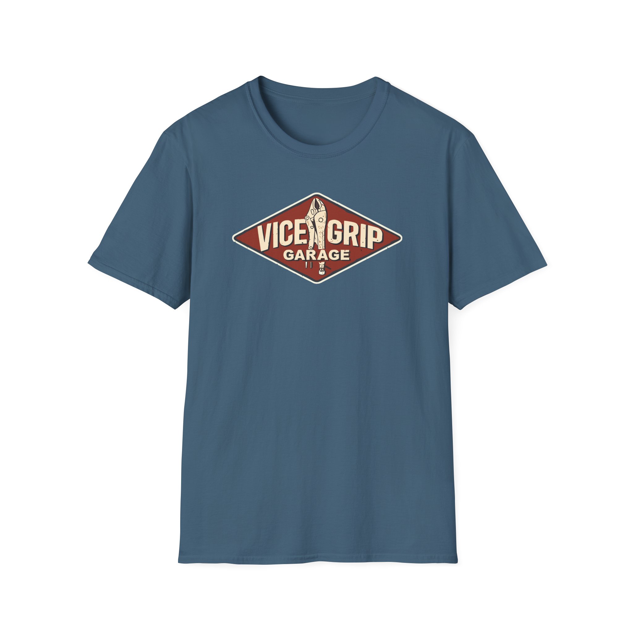 Vicegripgarage Garage Sign Unisex Softstyle T-Shirt
