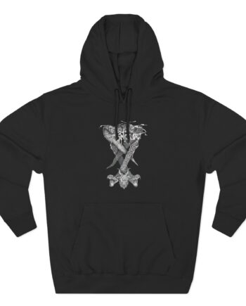 Black Tongue Leviathan Assembly Three-Panel Fleece Hoodie