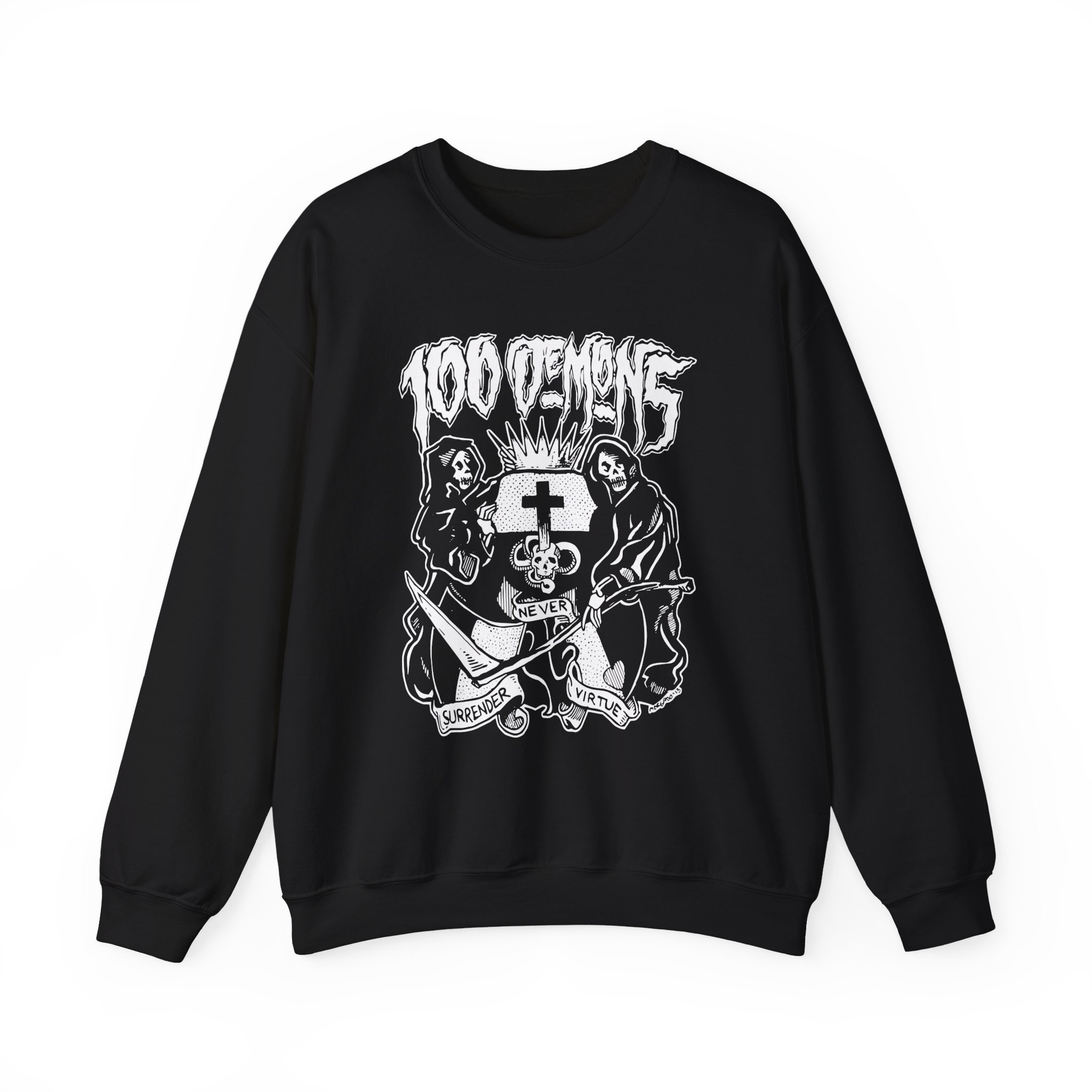 100 Demons Unisex Heavy Blendâ„¢ Crewneck Sweatshirt