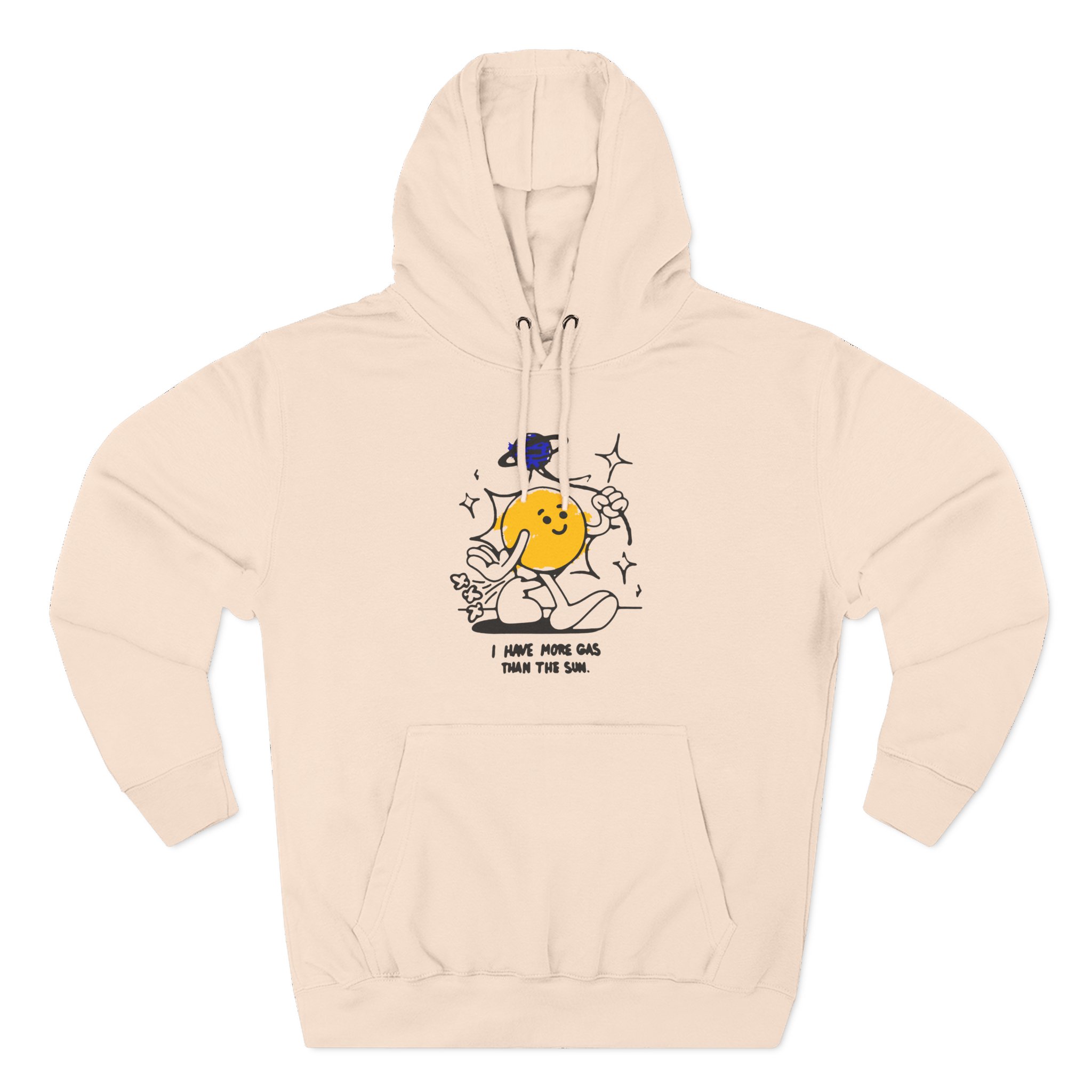 Chad Chad I Have More Gas Than the Sun Three-Panel Fleece Hoodie