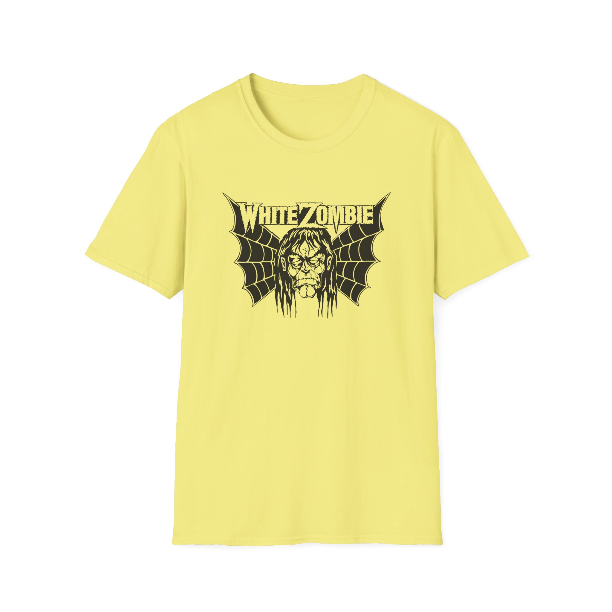 White Zombie Bat Face Unisex Softstyle T-Shirt
