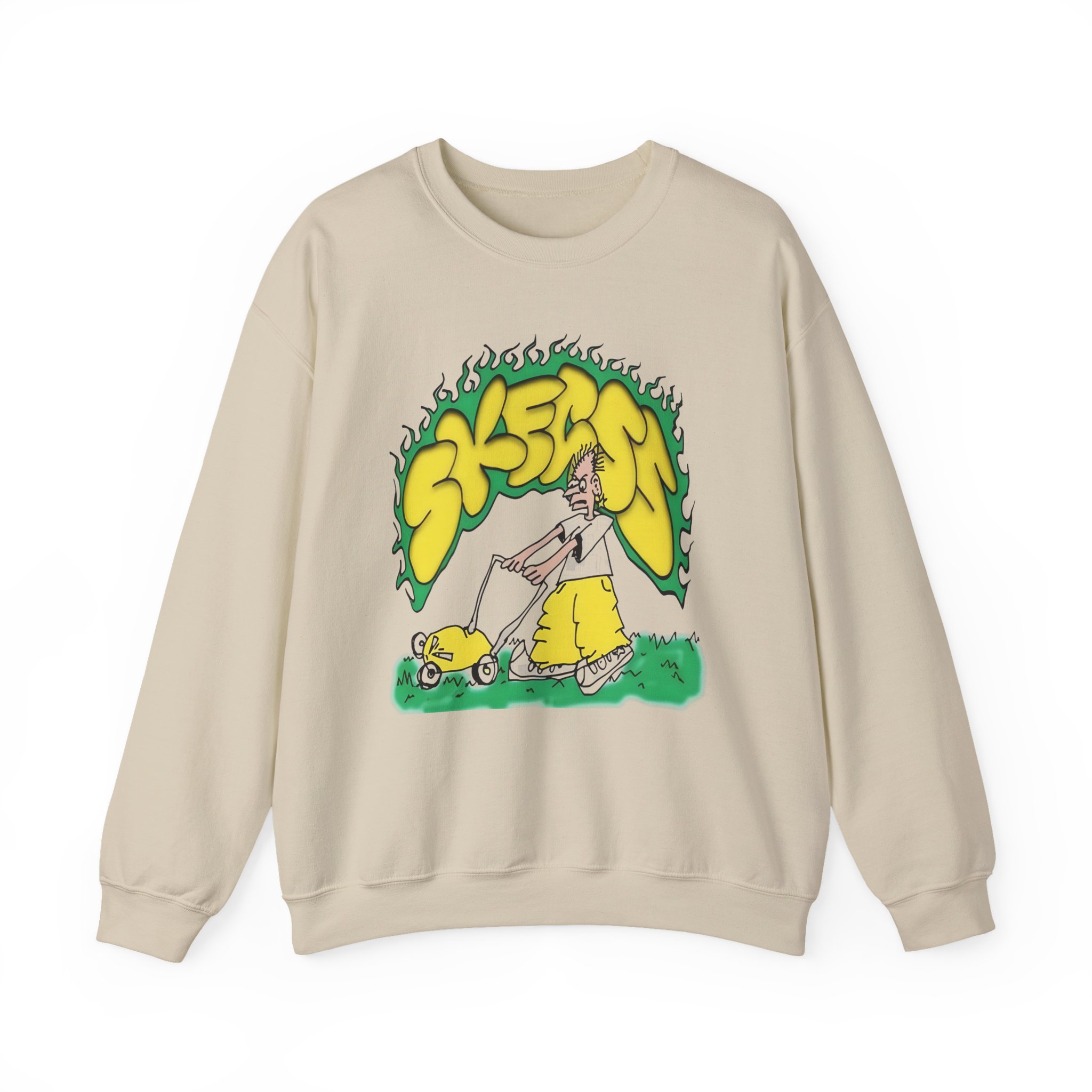 Skegss Lawn Mower Unisex Heavy Blendâ„¢ Crewneck Sweatshirt