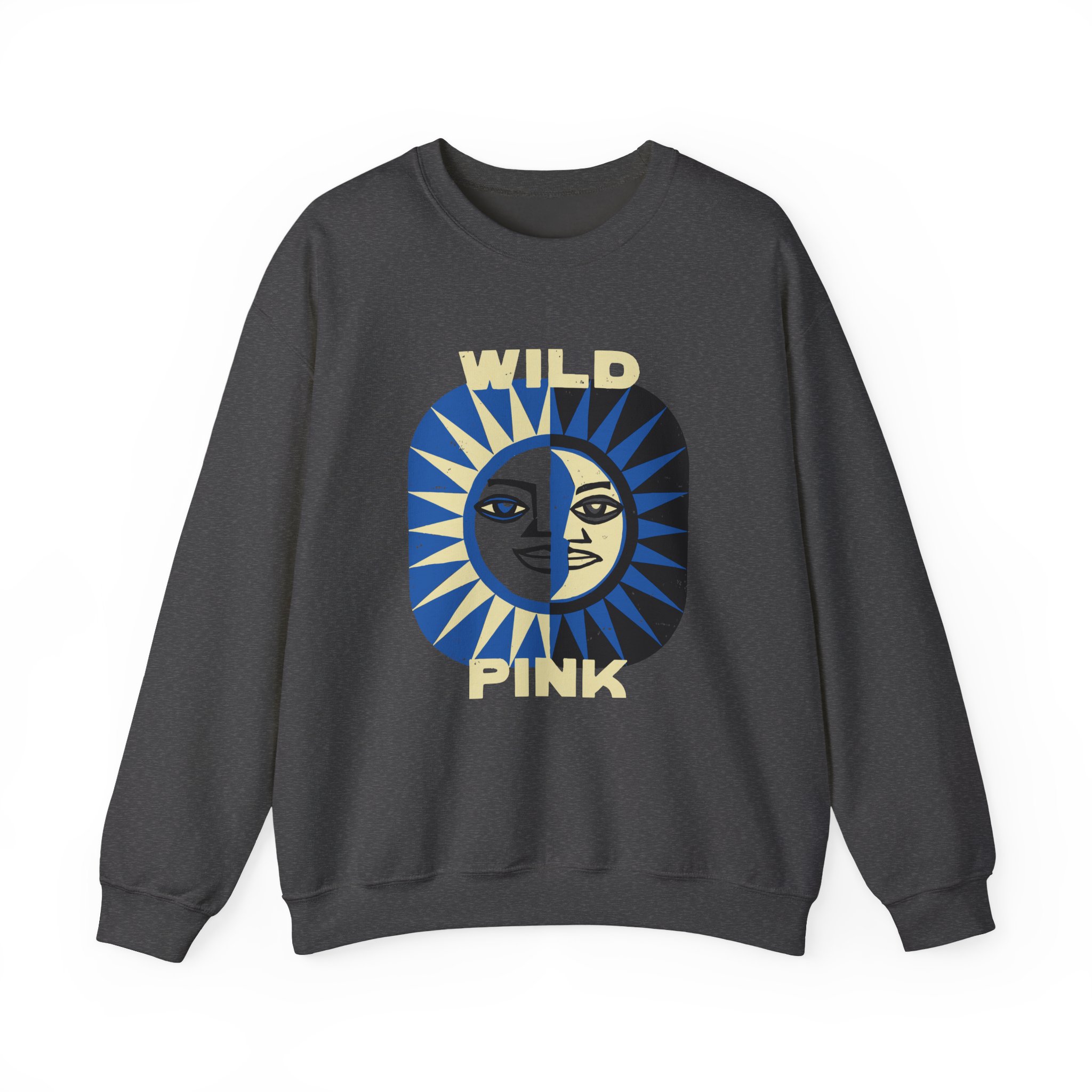 Wild Pink Sun Moon Unisex Heavy Blendâ„¢ Crewneck Sweatshirt
