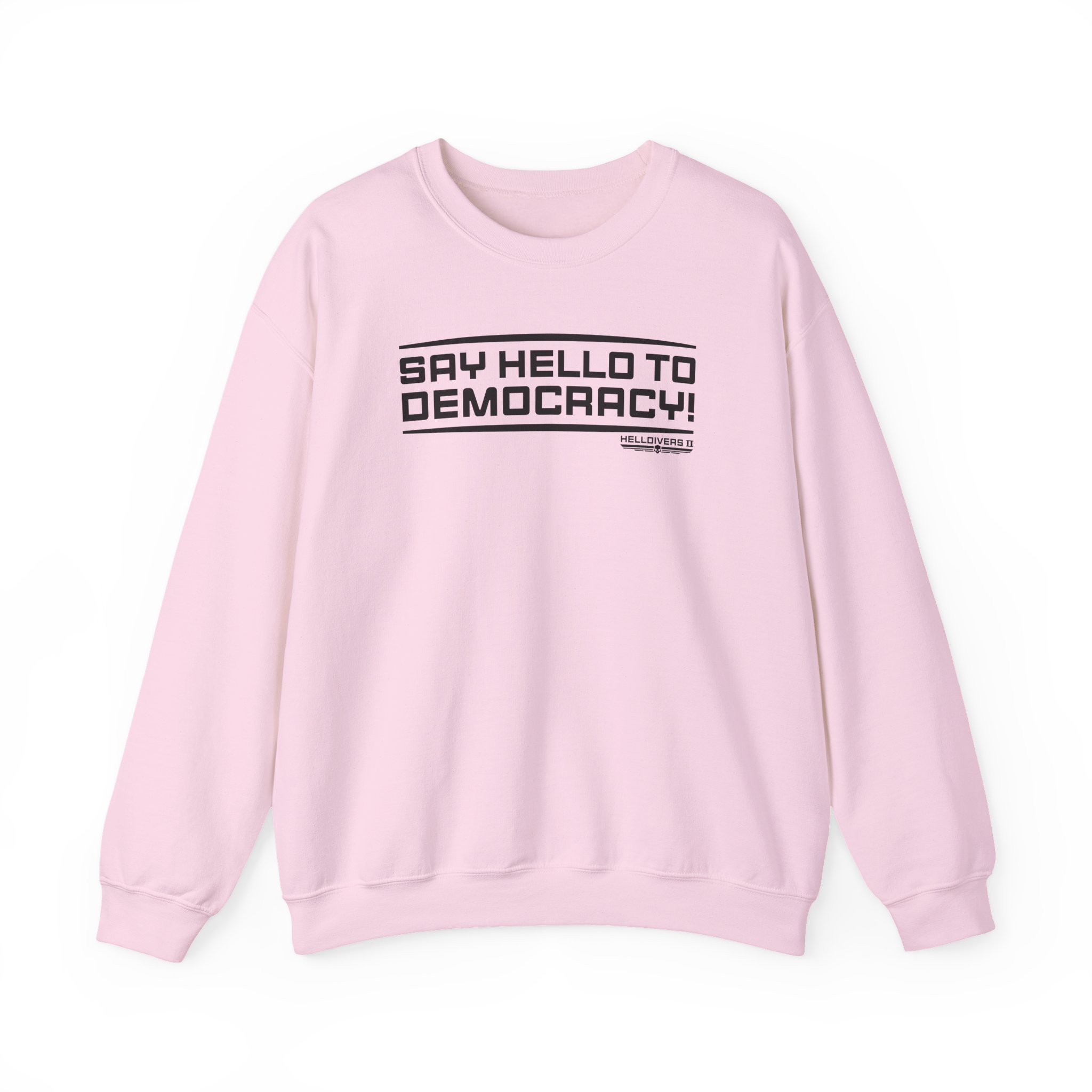 Helldivers Hello to Democracy Unisex Heavy Blendâ„¢ Crewneck Sweatshirt
