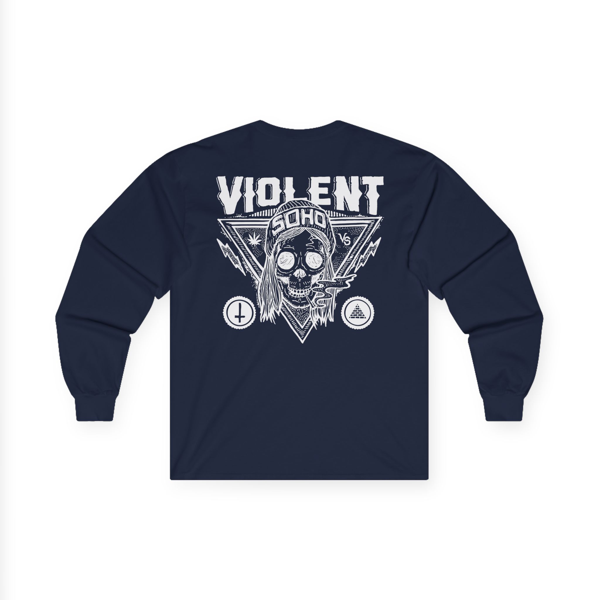 Violent Soho Blazin Skull Unisex Ultra Cotton Long Sleeve Tee