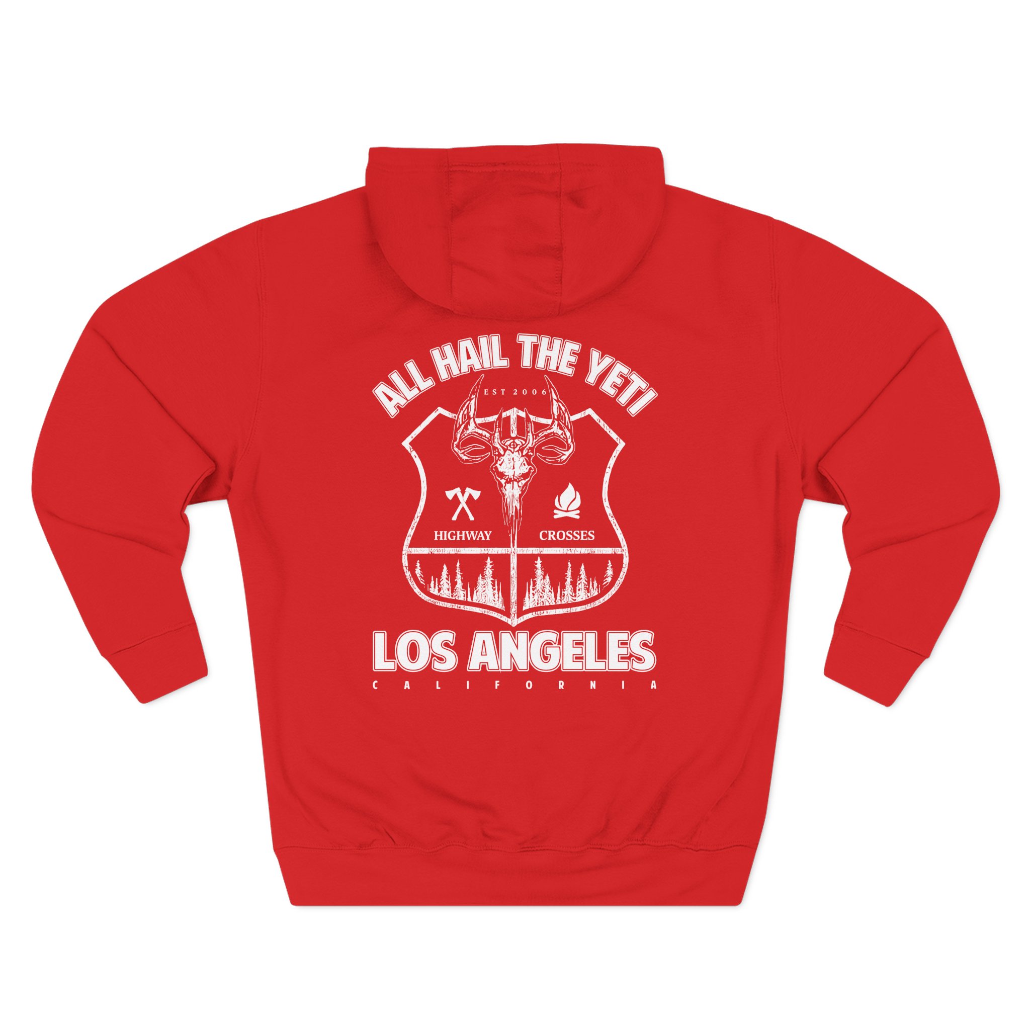 All Hail the Yeti Highway Crosses Three-Panel Fleece Hoodie