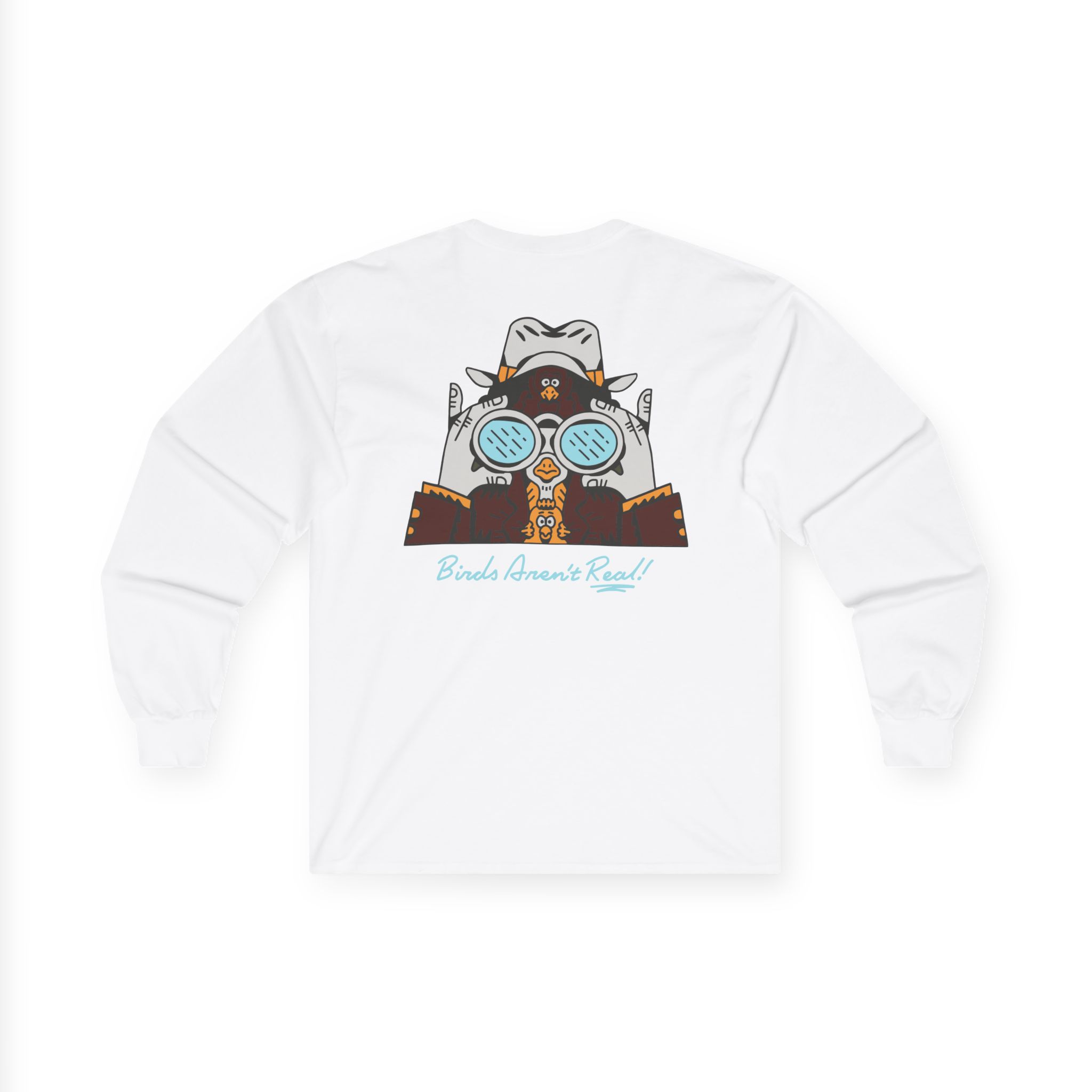 Birds Arent Real Trench Coat Hemp Unisex Ultra Cotton Long Sleeve Tee