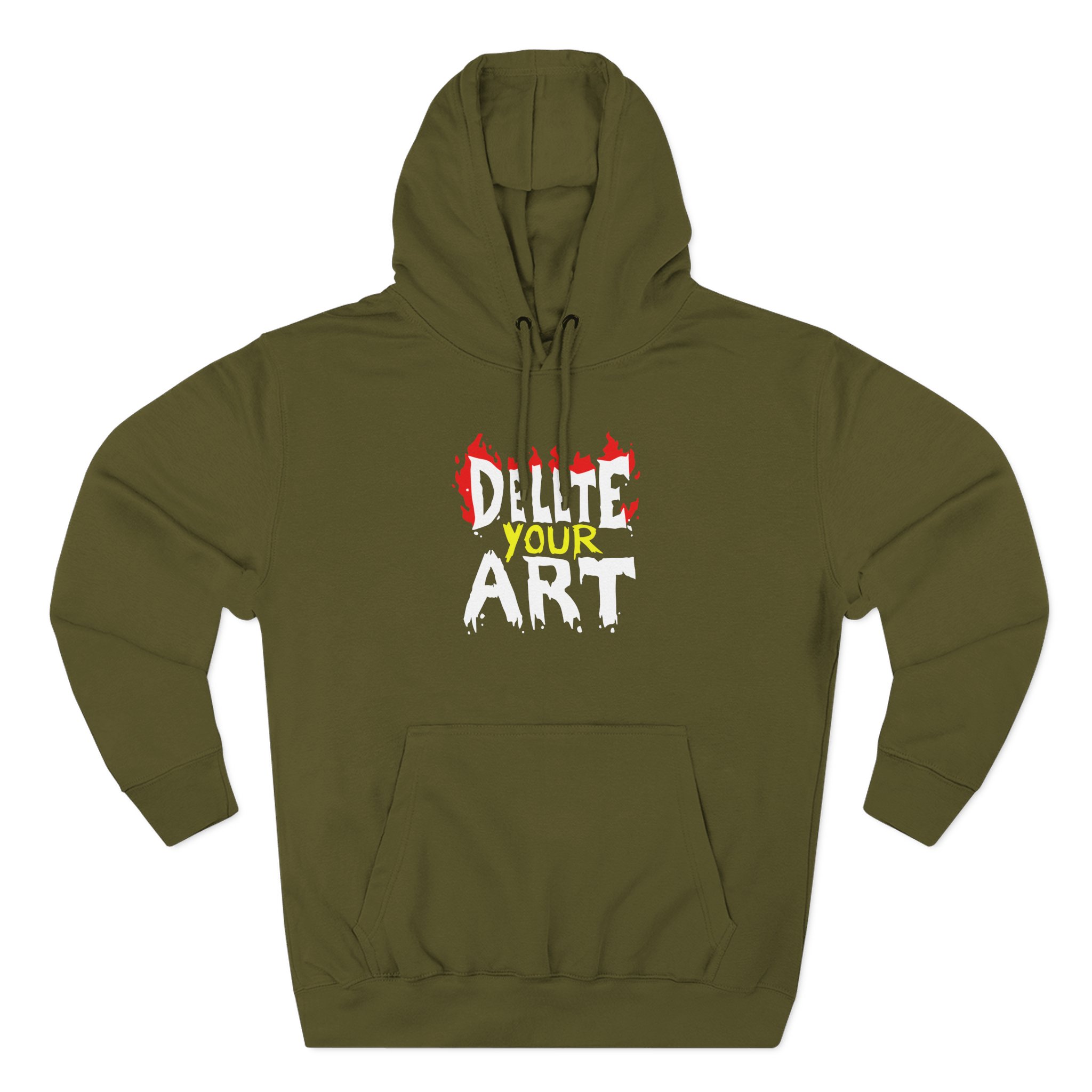 Drawfee Delete Your Art Three-Panel Fleece Hoodie