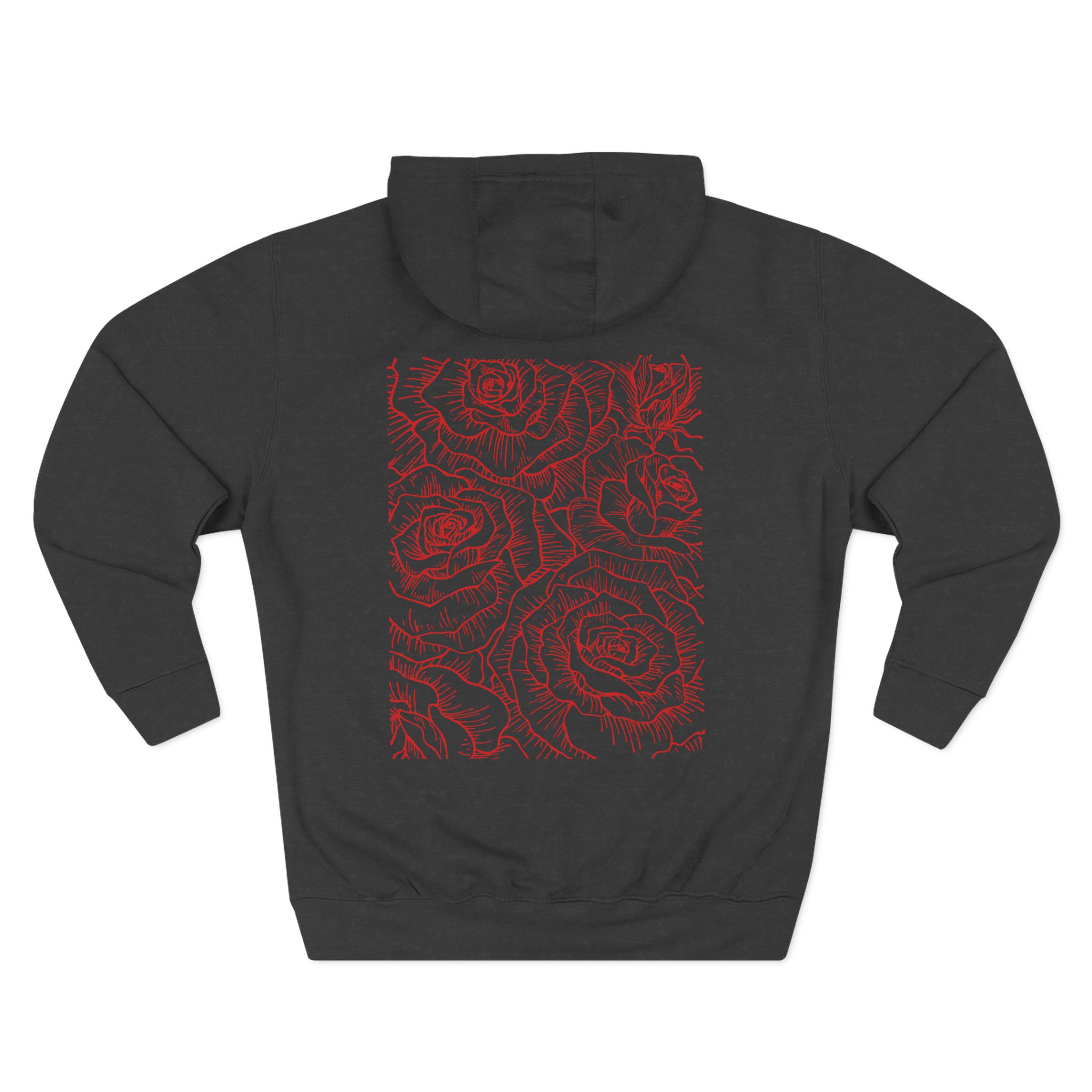 Ceremony Red Roses Three-Panel Fleece Hoodie