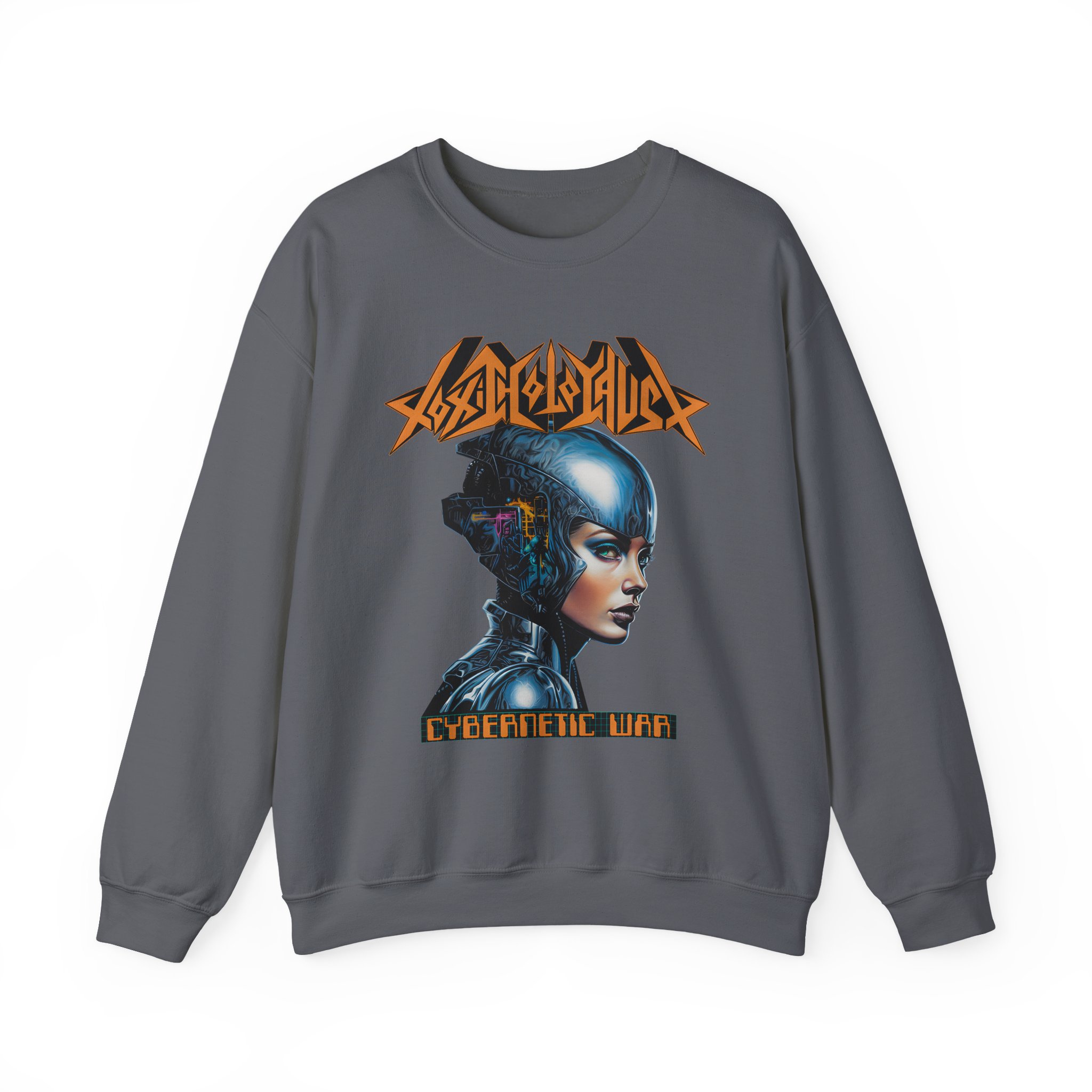 Toxic Holocaust Cybernetic War Unisex Heavy Blendâ„¢ Crewneck Sweatshirt