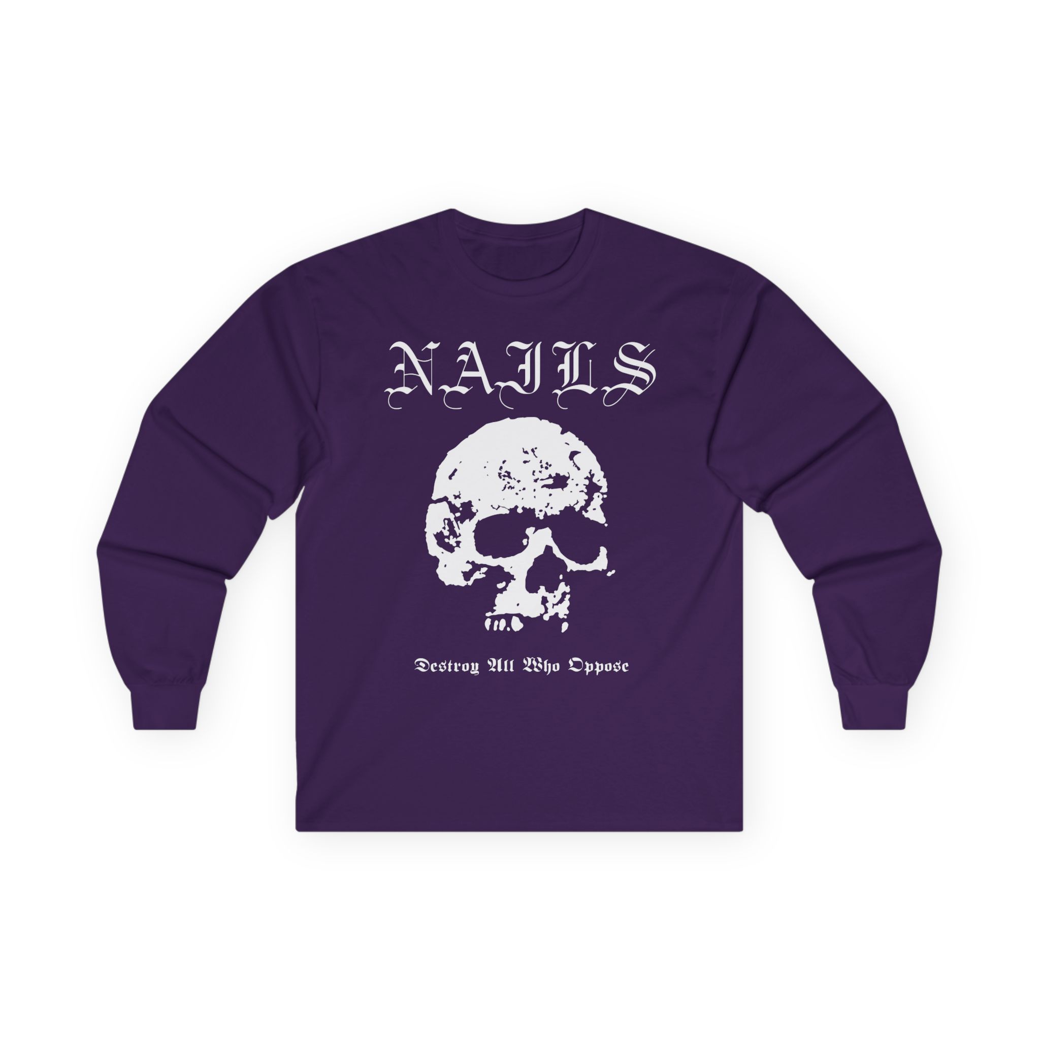 Nails Destroy Skull Unisex Ultra Cotton Long Sleeve Tee