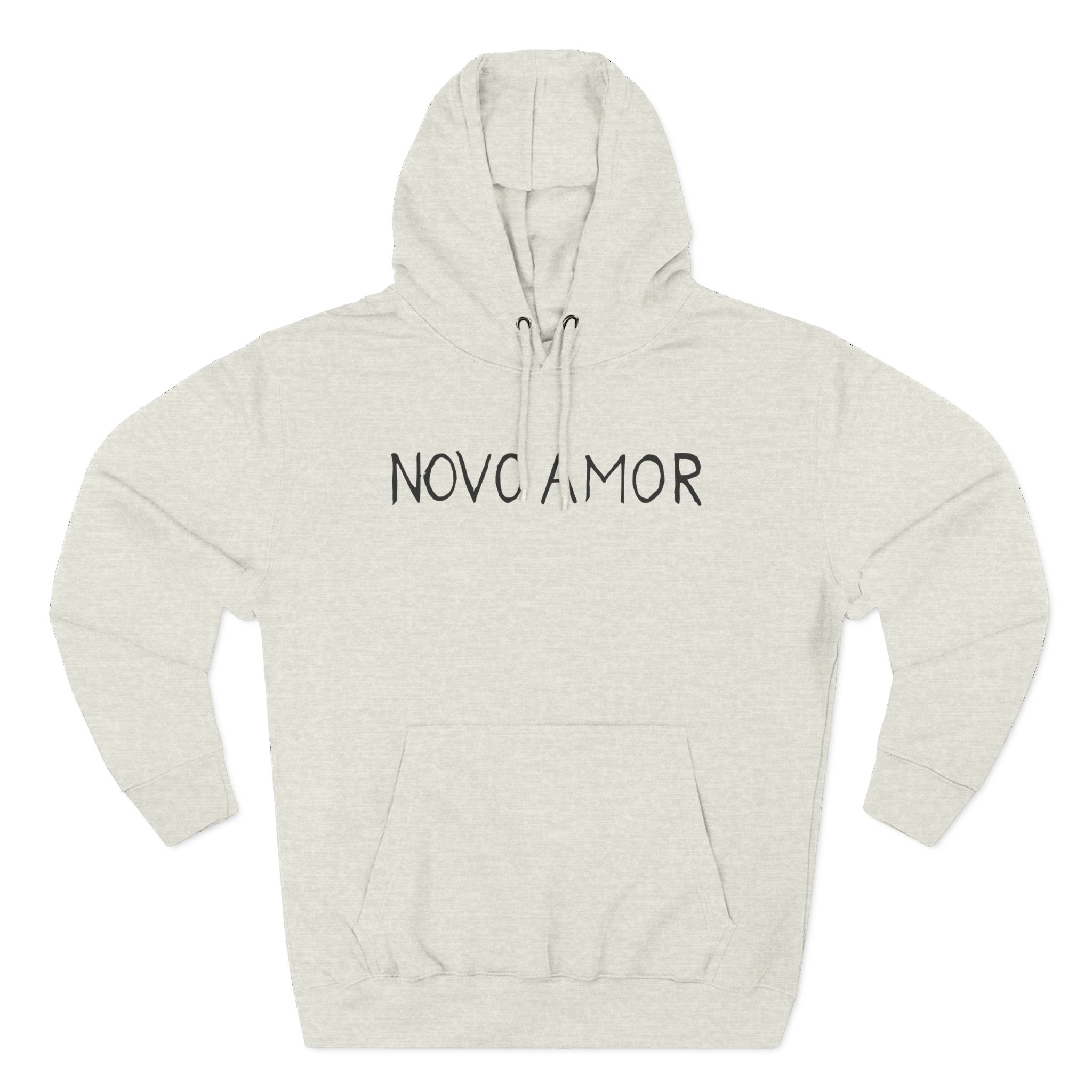 Novo Amor Text Three-Panel Fleece Hoodie