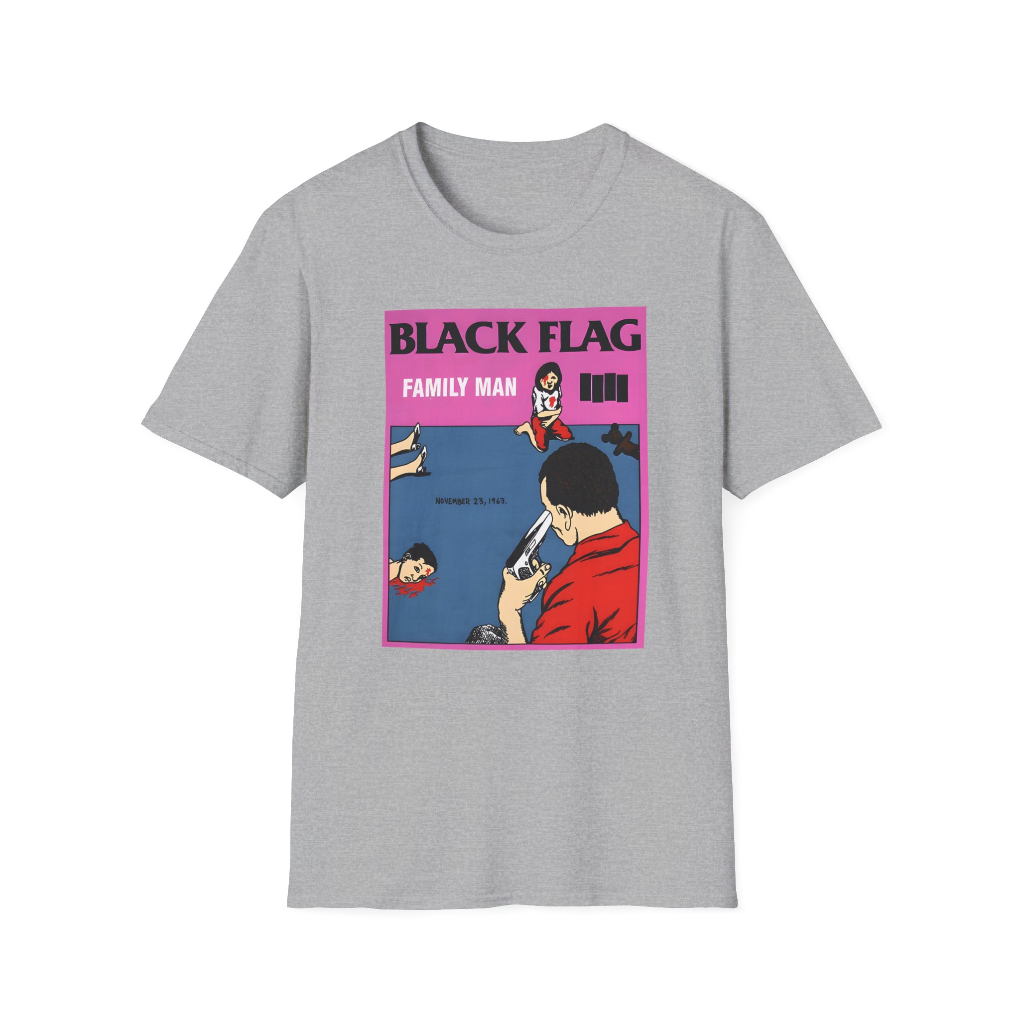 Black Flag Family Man Unisex Softstyle T-Shirt