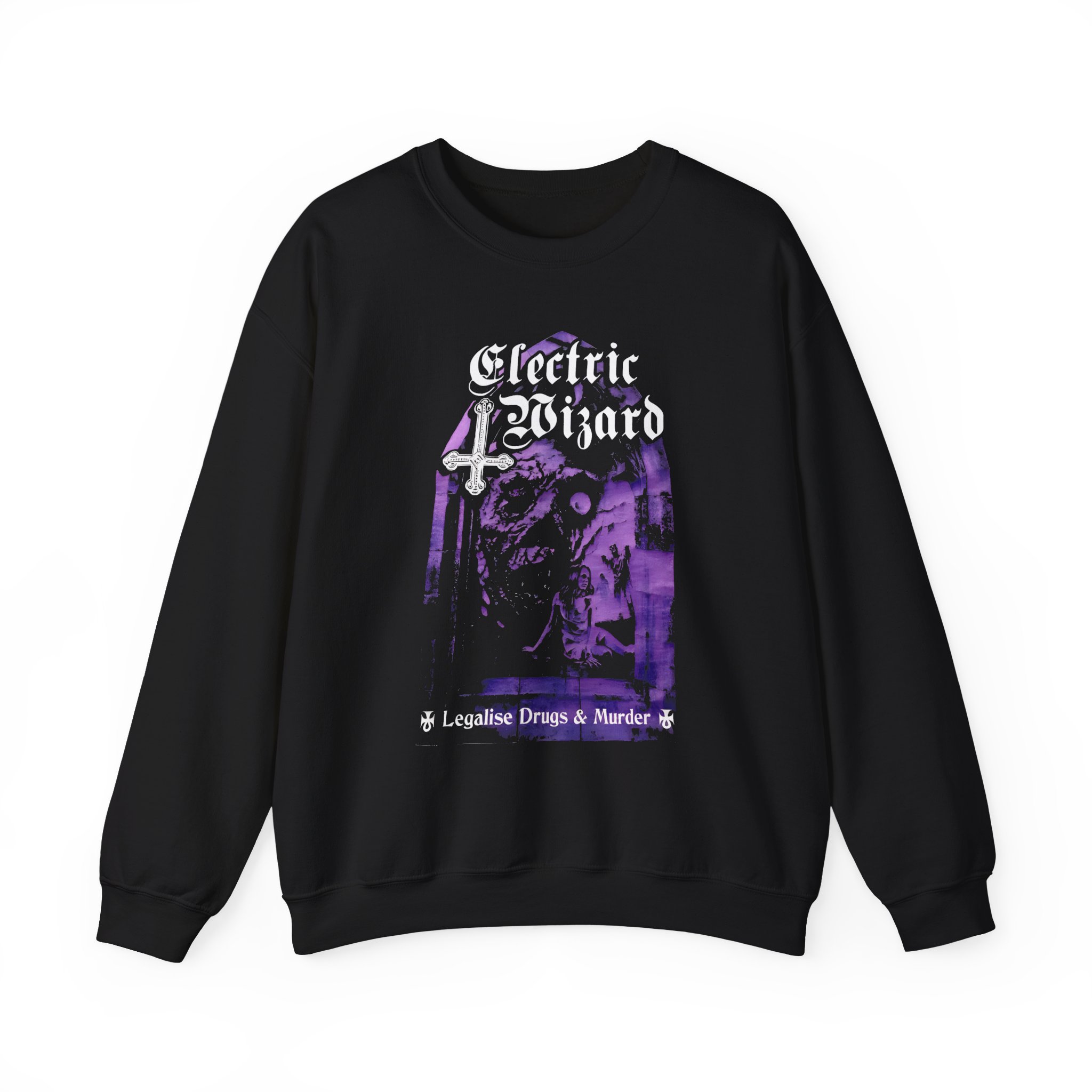 Electric Wizard Legalize Drugs and Murder Unisex Heavy Blendâ„¢ Crewneck Sweatshirt