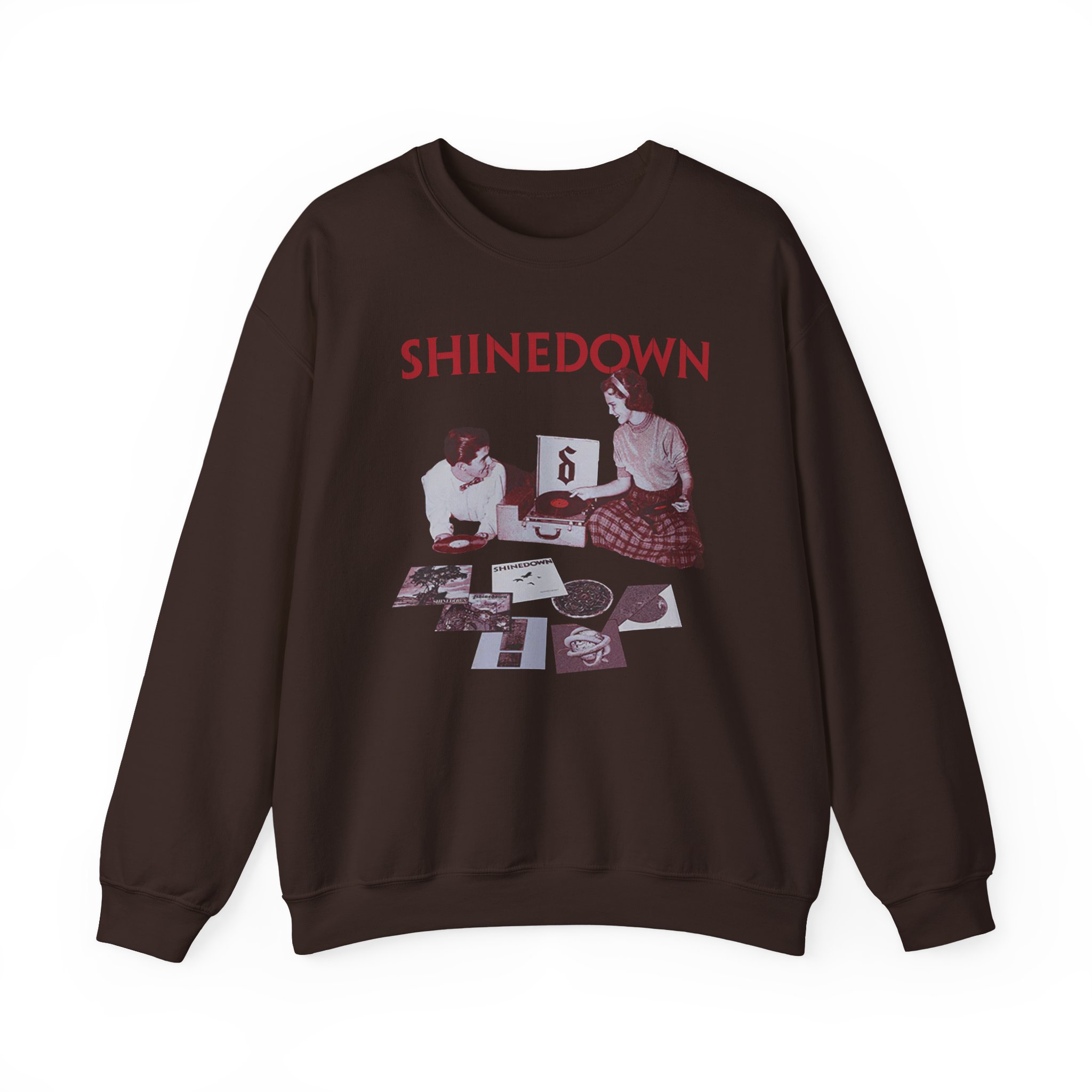 Shinedown Discography Unisex Heavy Blendâ„¢ Crewneck Sweatshirt