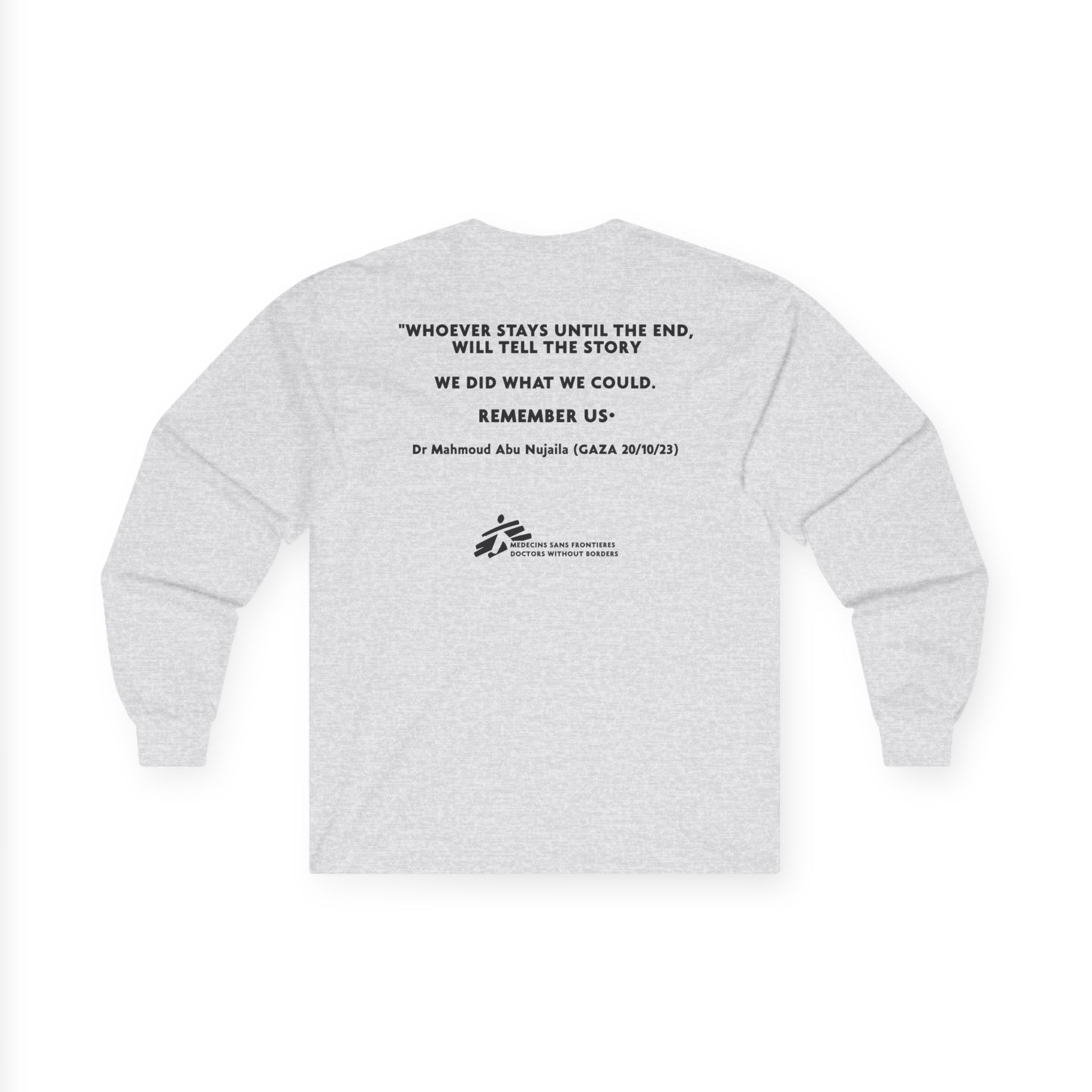 Massive Attack Ceasefire Now Msf Unisex Ultra Cotton Long Sleeve Tee