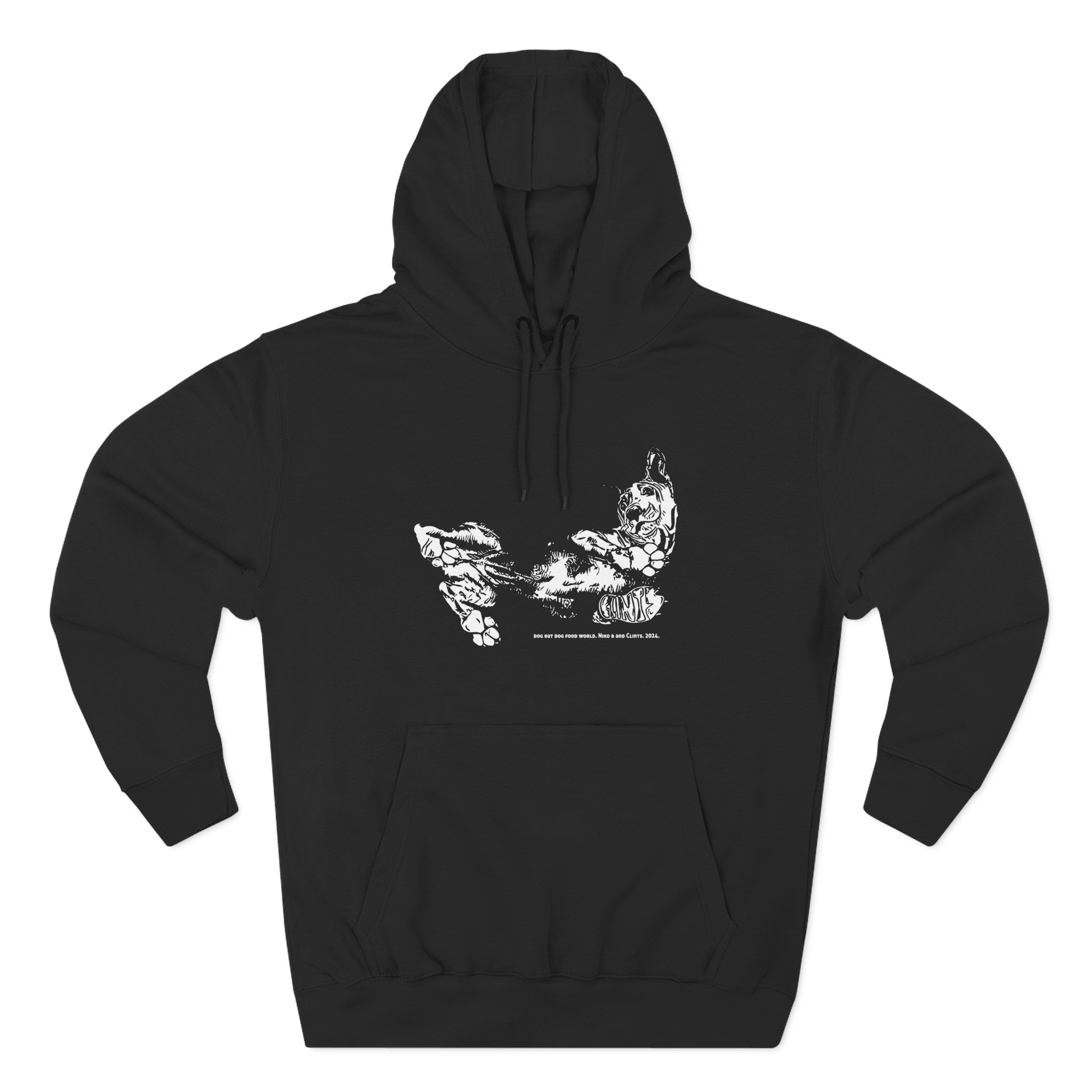 Niko B Dog Eat Dog Food World Three-panel Fleece Hoodie