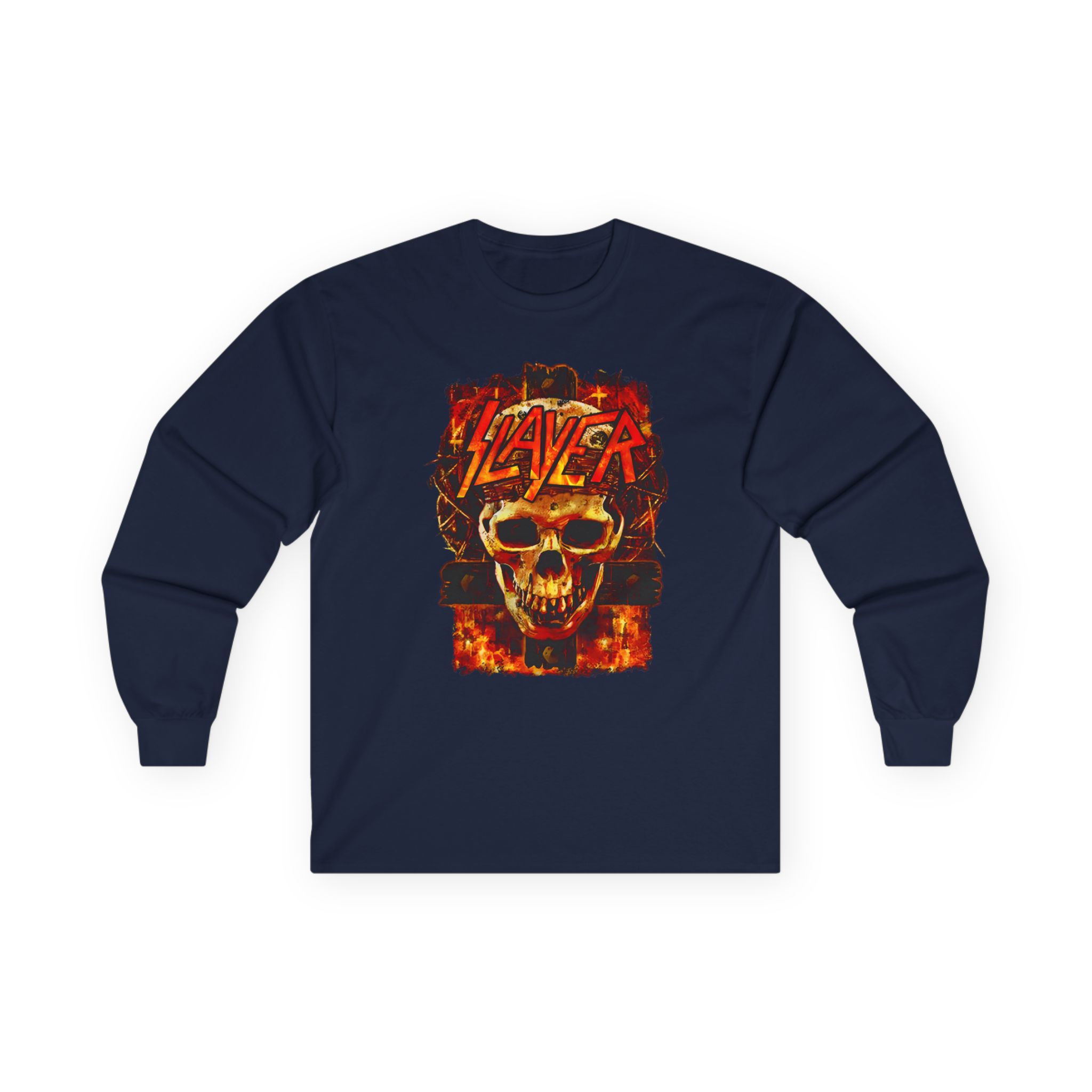 Slayer Skull And Cross Unisex Ultra Cotton Long Sleeve Tee