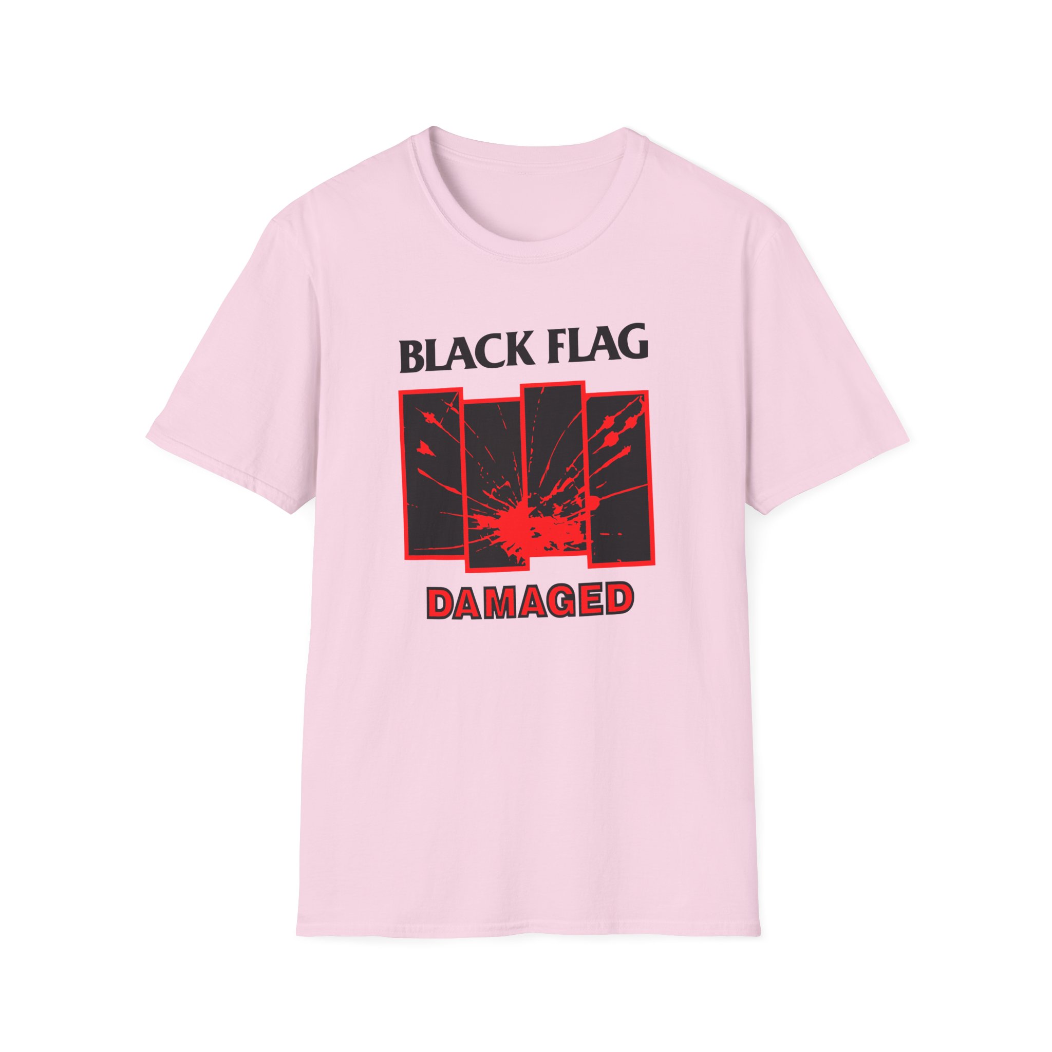 Black Flag Damaged Unisex Softstyle T-Shirt
