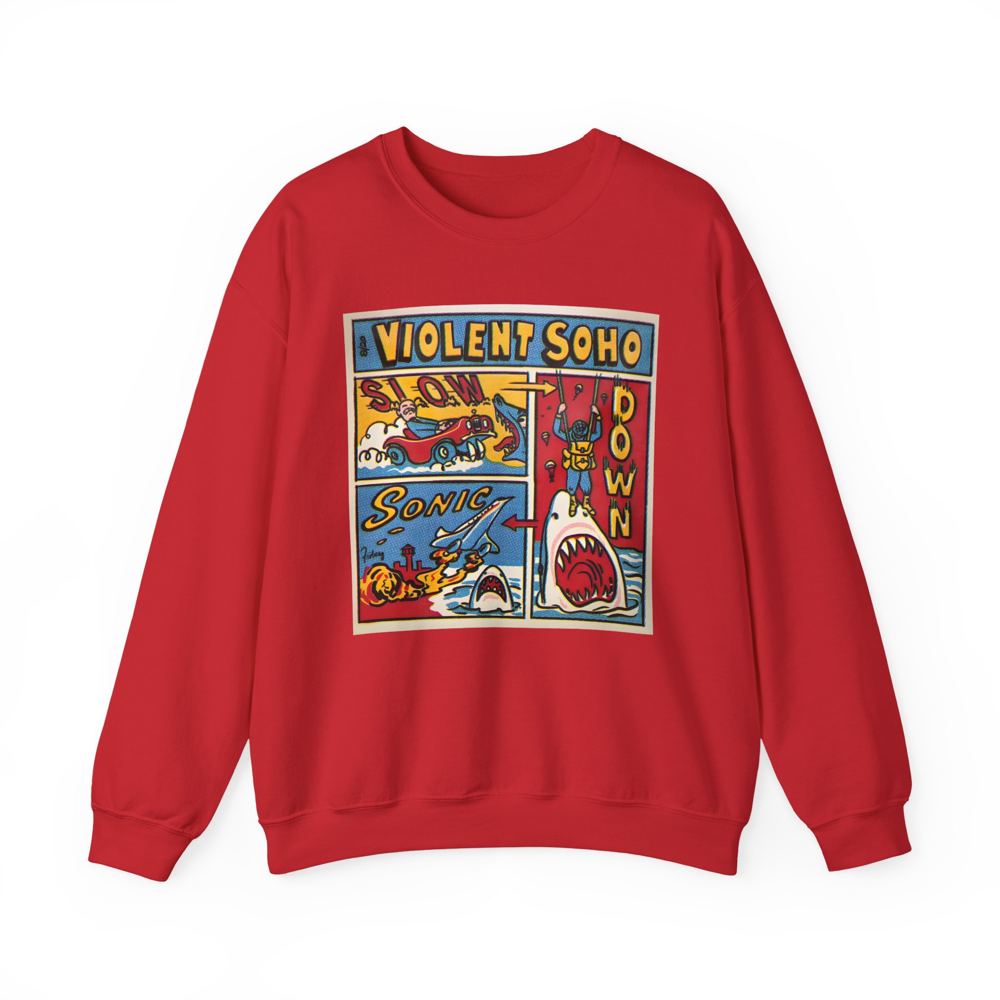 Violent Soho Slow Down Sonic Unisex Heavy Blendâ„¢ Crewneck Sweatshirt