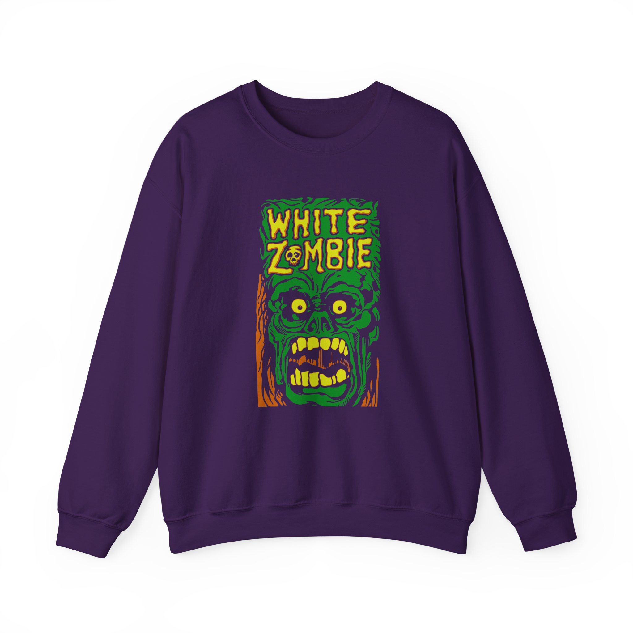 White Zombie Monster Yell Unisex Heavy Blendâ„¢ Crewneck Sweatshirt